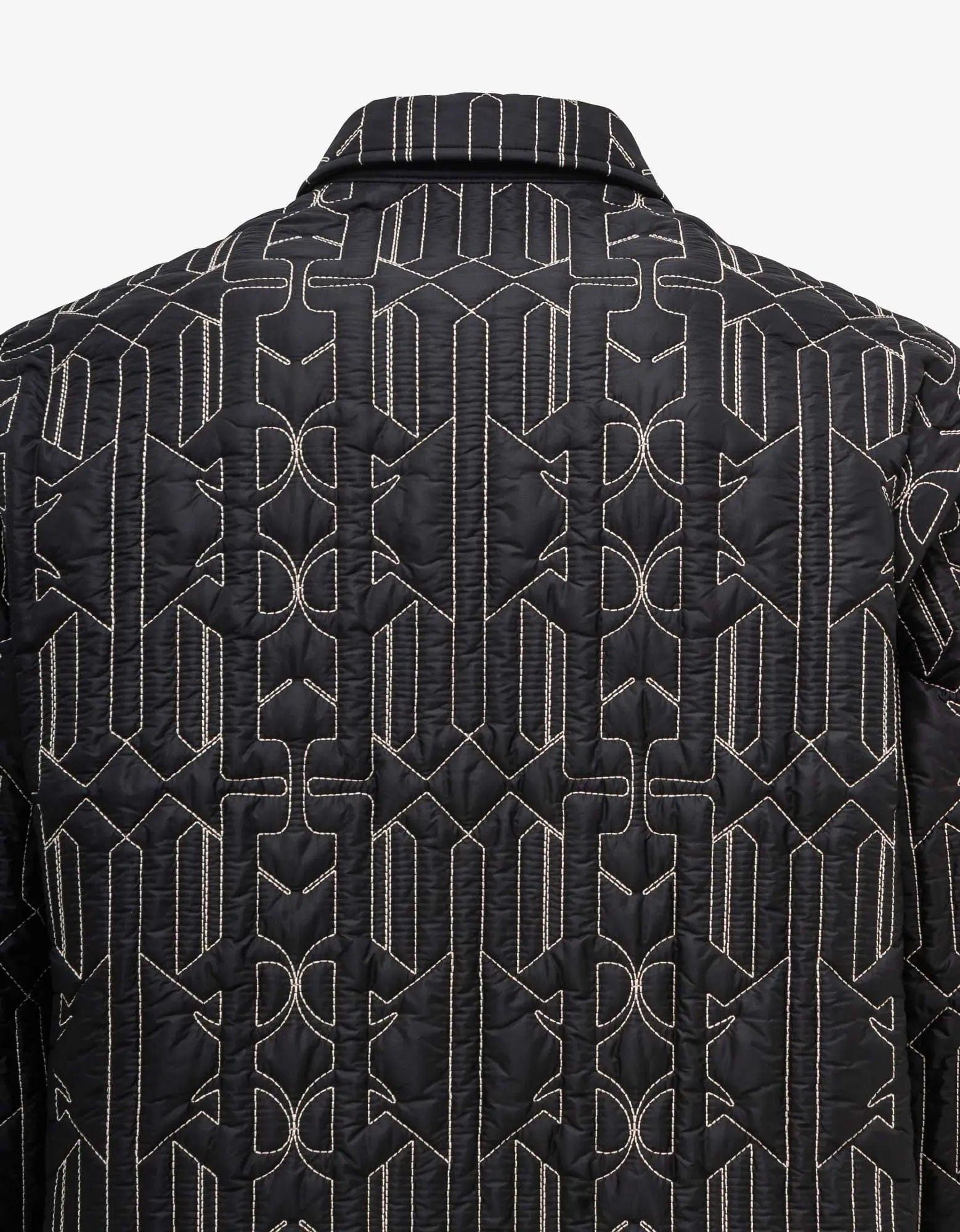 Palm Angels Palm Angels Grey All-over Monogram Overshirt Size US L / EU 52-54 / 3 - 5 Thumbnail