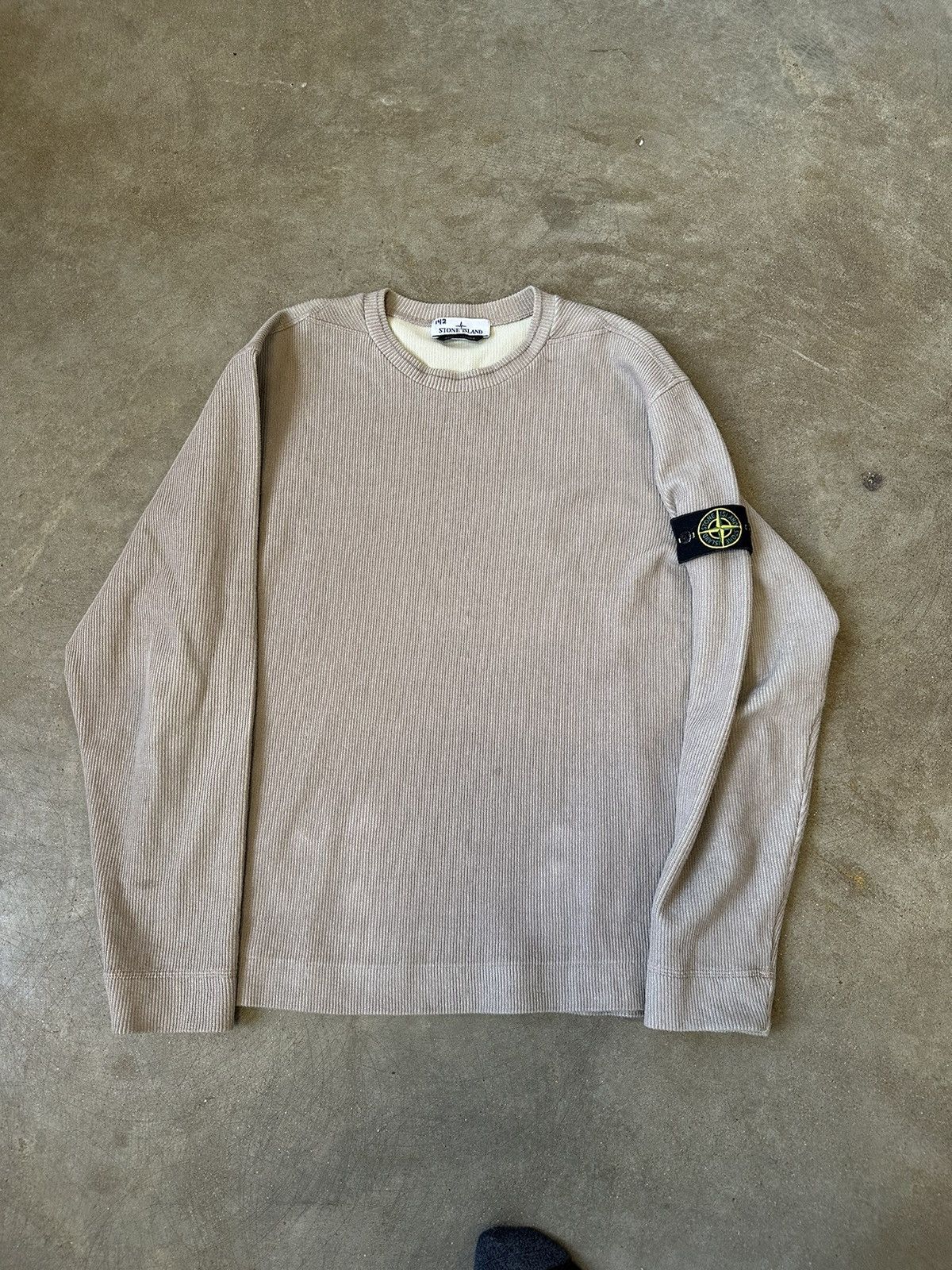 Stone Island Grey Stone Island Heavyweight Knitted Sweater | Grailed