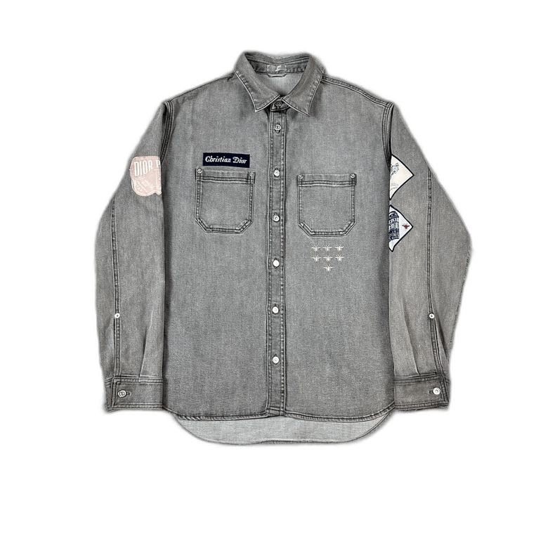 Dior Dior Mens Patch Denim Shirt Size US L / EU 52-54 / 3 - 1 Thumbnail