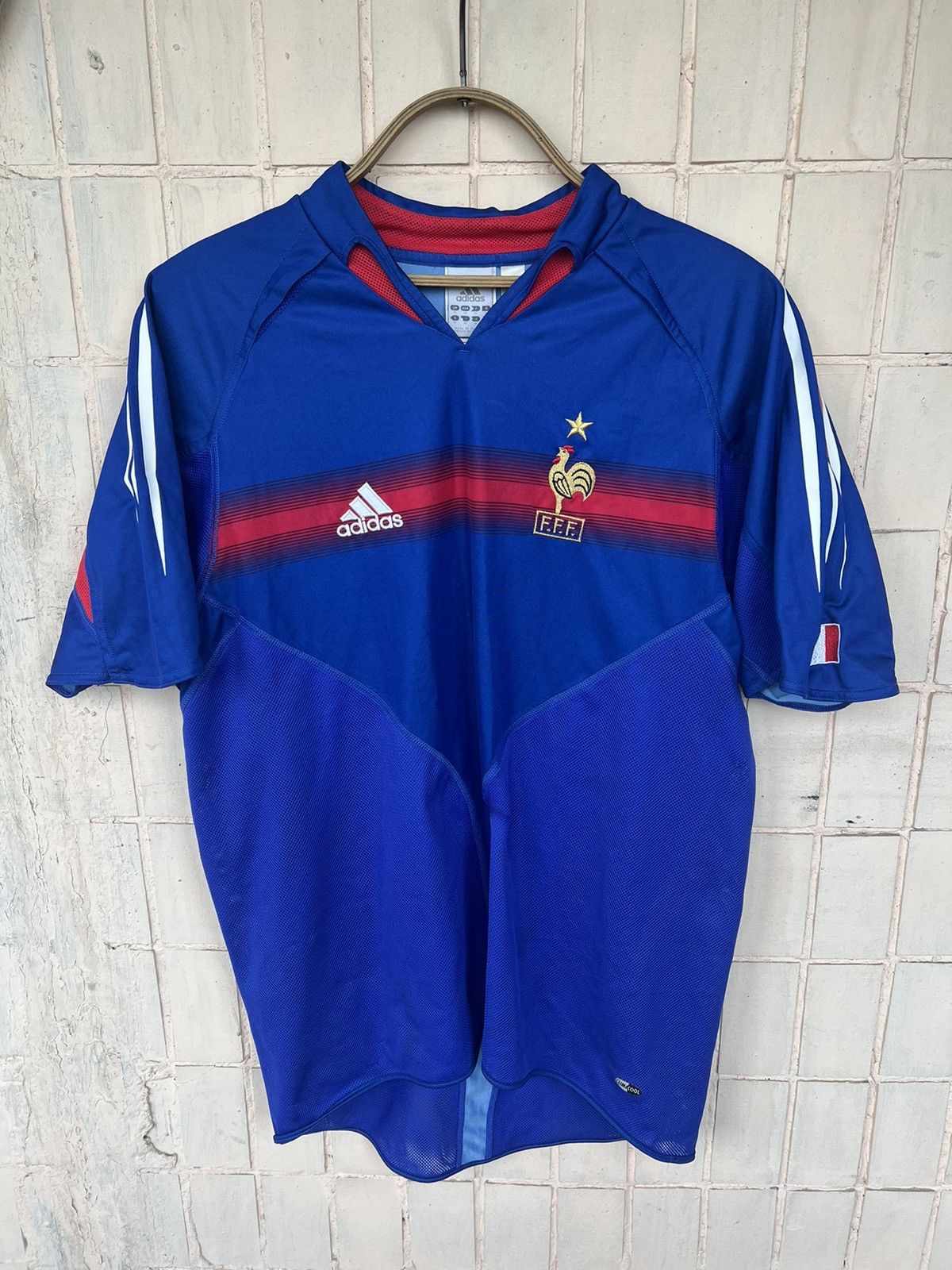 Adidas Vintage Adidas 2003 F.F.F French National Soccer Jersey Size US M / EU 48-50 / 2 - 1 Thumbnail