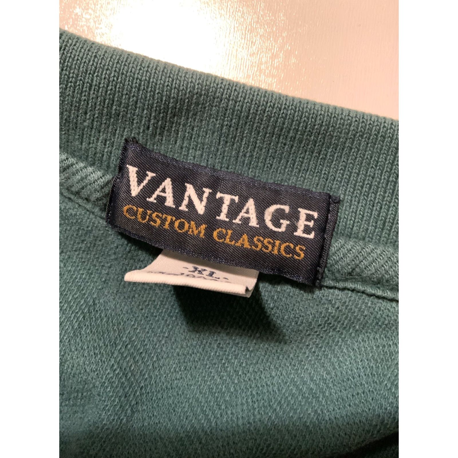 Vintage VINTAGE Vantage Custom Classics Staples Center Project Team Staff Polo XL Green Mens Polo Shirt XL Size US XL / EU 56 / 4 - 6 Thumbnail