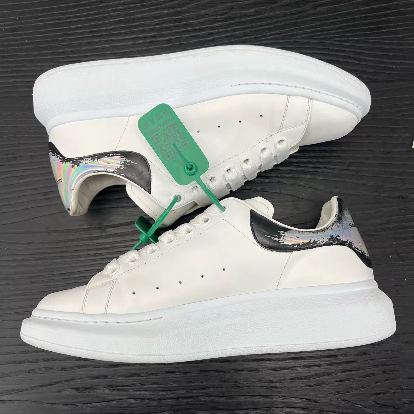 Alexander McQueen McQueen Black & Silver Silver Toe Sneaker 42 Size US 9 / EU 42 - 5 Thumbnail