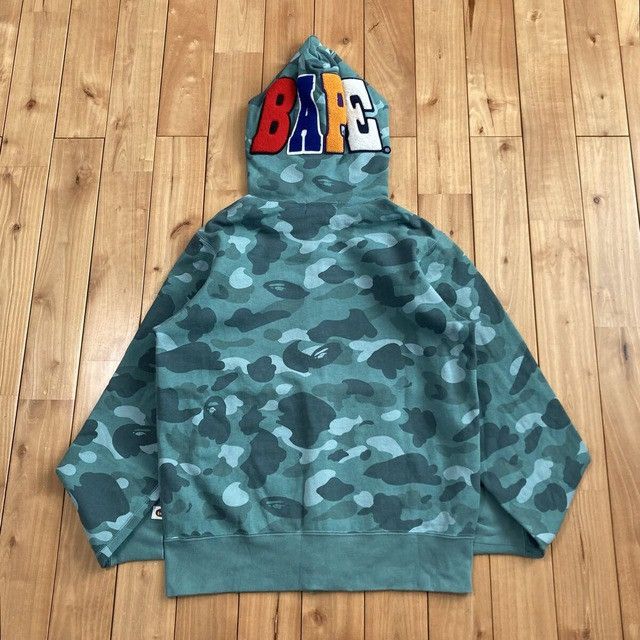 Bape BAPE Head full zip hoodie green camo a bathing ape Size US M / EU 48-50 / 2 - 3 Thumbnail