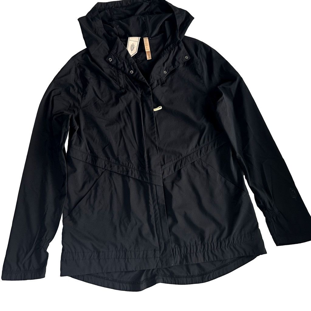Other Indyeva Podroz 1/2 Zip Black Jacket Hooded Pocket DWR Large Size L / US 10 / IT 46 - 3 Thumbnail