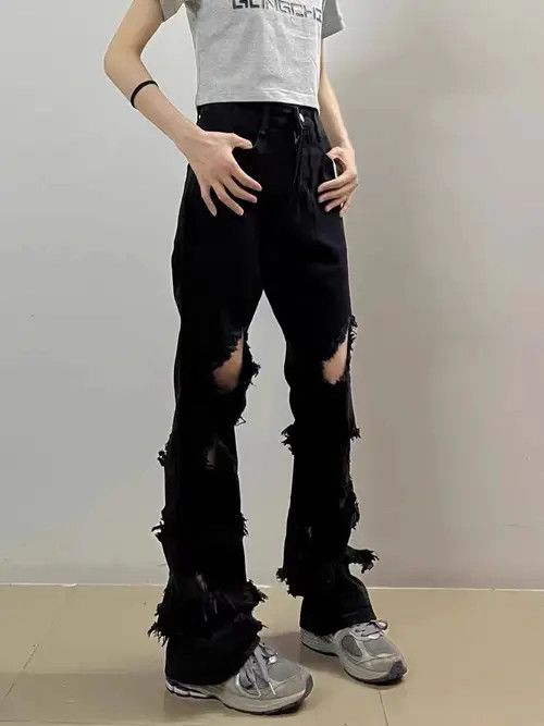 Japanese Brand × Vintage Micro Flared Straight Jeans Size US 32 / EU 48 - 4 Thumbnail