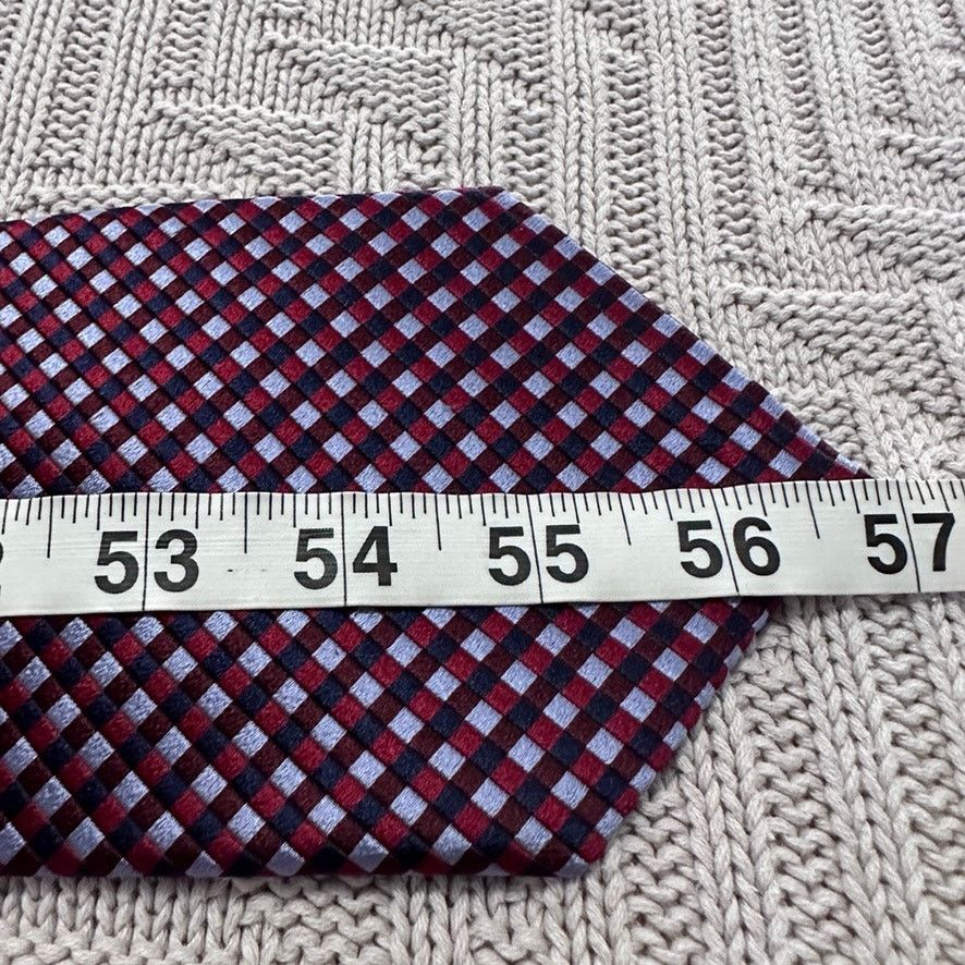 Geoffrey Beene Geoffrey Beane red miciro plaid tie NWT Size ONE SIZE - 4 Thumbnail