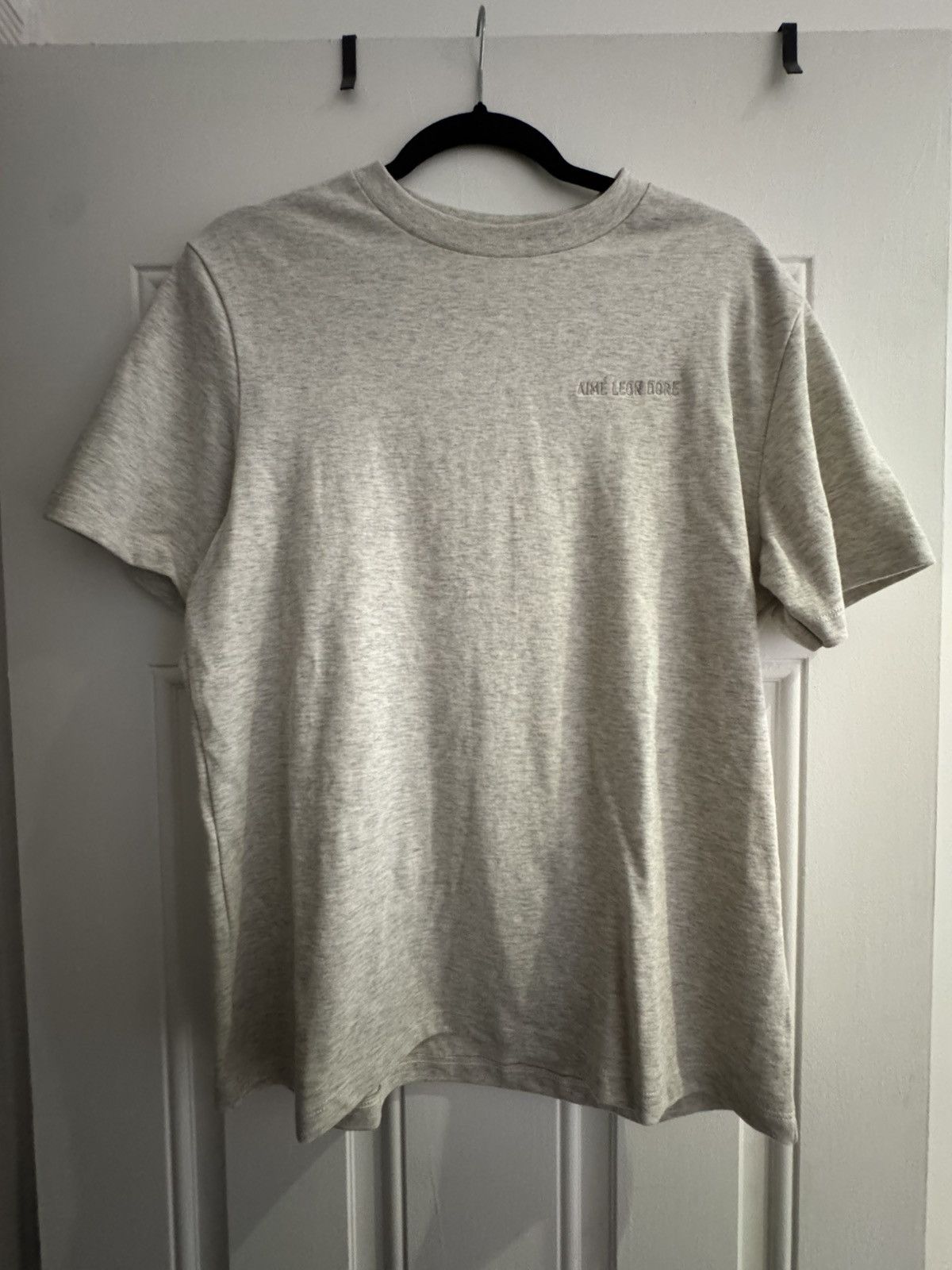 Aime Leon Dore Tonal Logo Tee Shirt Oatmeal Grey