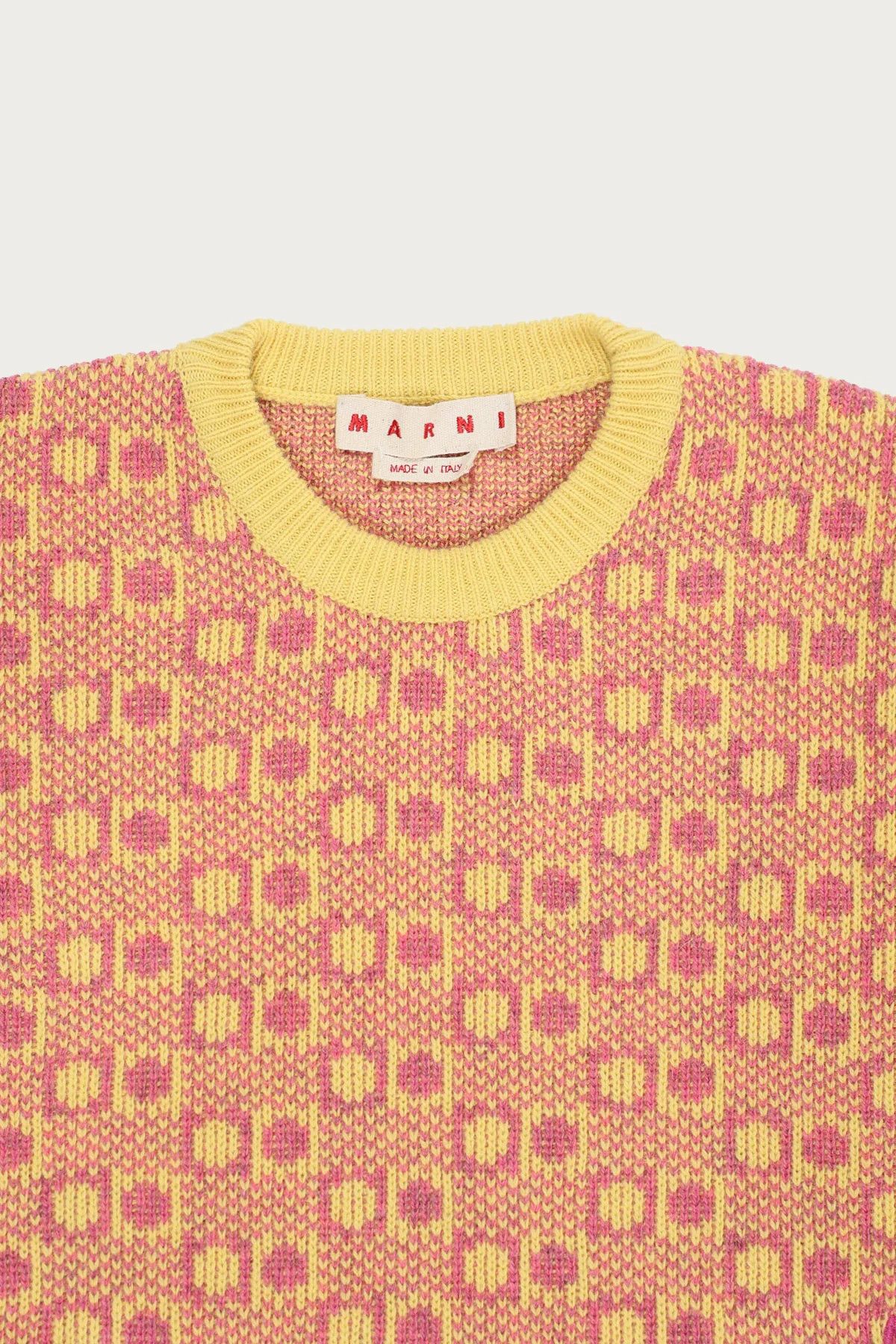 Marni o1y0225 Crewneck Sweater in Pink/Yellow Size US M / EU 48-50 / 2 - 2 Thumbnail