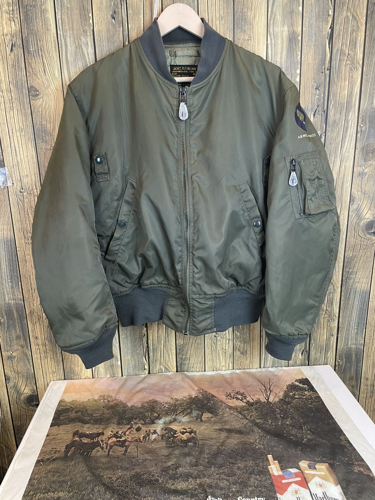 Vintage Vintage MA-1 Army air force Bomber Jacket Size US L / EU 52-54 / 3 - 11 Thumbnail