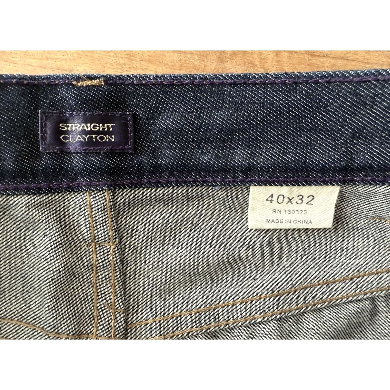 Sean John Y2K Sean John Jeans Clayton Straight 40x32 Regular Blue Denim Mens Jeans 90s Hip Hop City Logo Dark Wash Color Blue Size US 40 / EU 56 - 4 Thumbnail