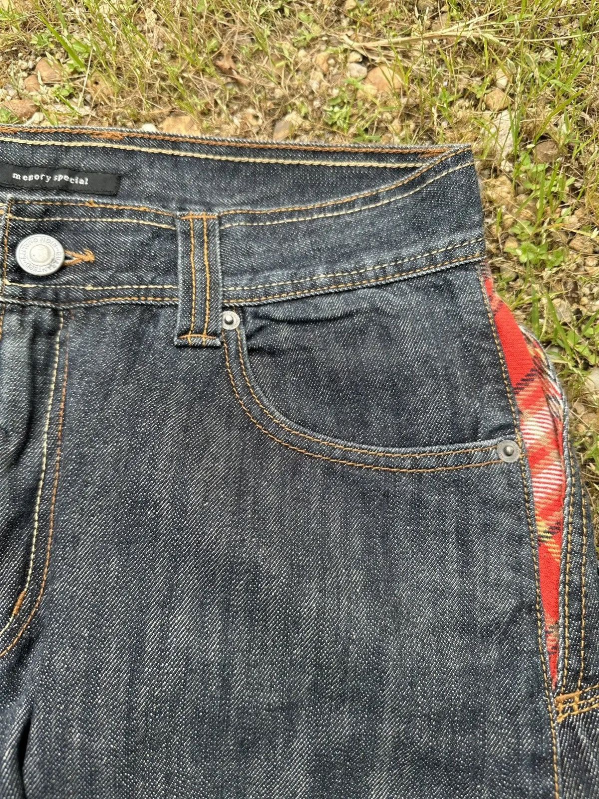 Seditionaries MEMORY SPECIAL JEANS CURVE TWIST LEG CHECK PLAID DENIM PANTS Size US 30 / EU 46 - 8 Thumbnail