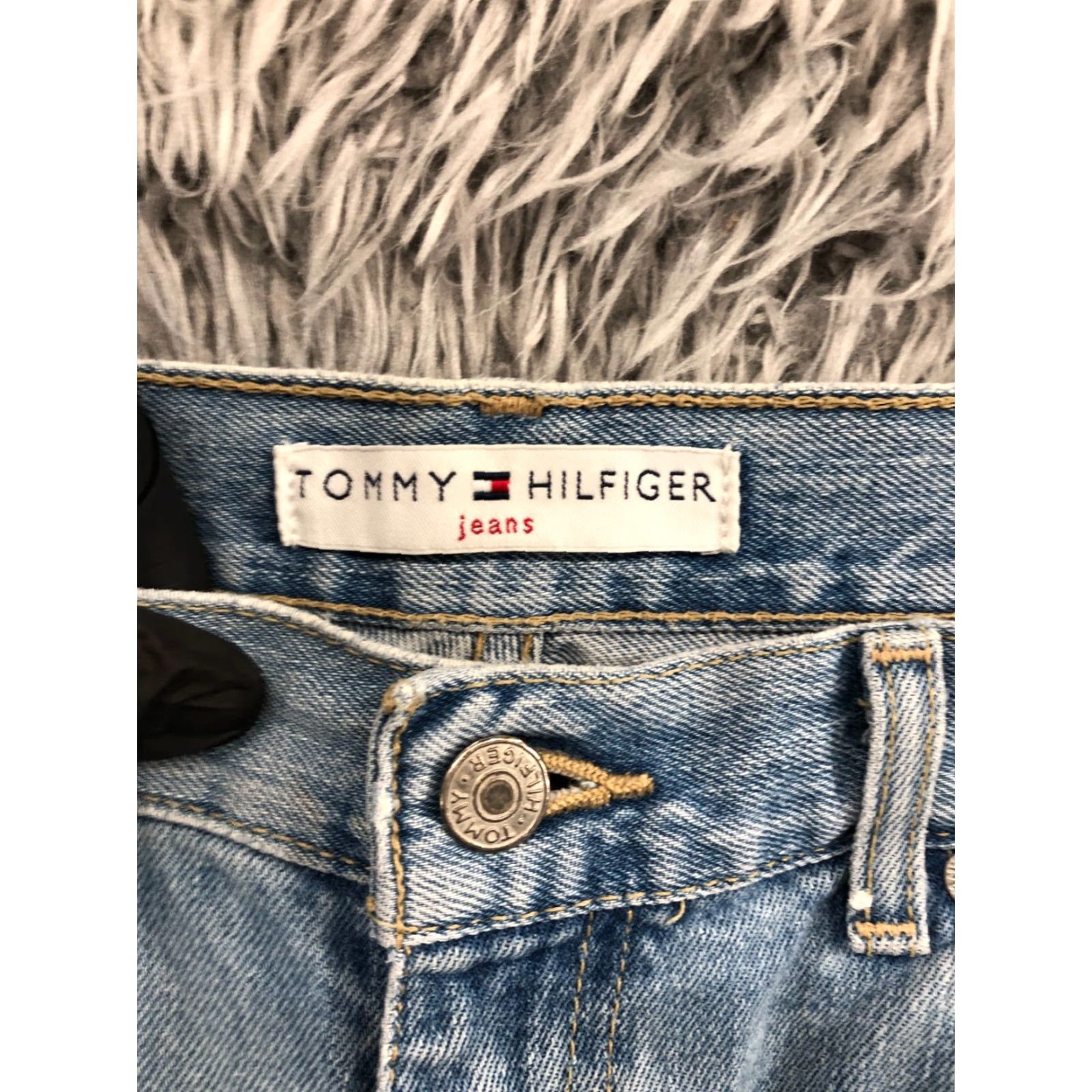 Tommy Hilfiger Tommy Hilfiger Boyfriend Shorts Womens Size 12 Mid Rise Stone Blue Denim 5-Pocket Casual Men? Size 34" / US 12 / IT 48 - 6 Thumbnail
