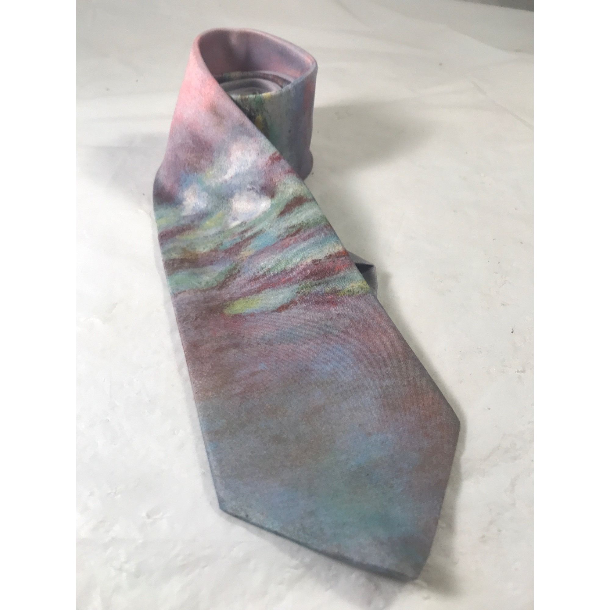 Ralph Marlin Original Ralph Marlin Vintage “Waterlilies 1987 Kneck Tie Size ONE SIZE - 1 Thumbnail