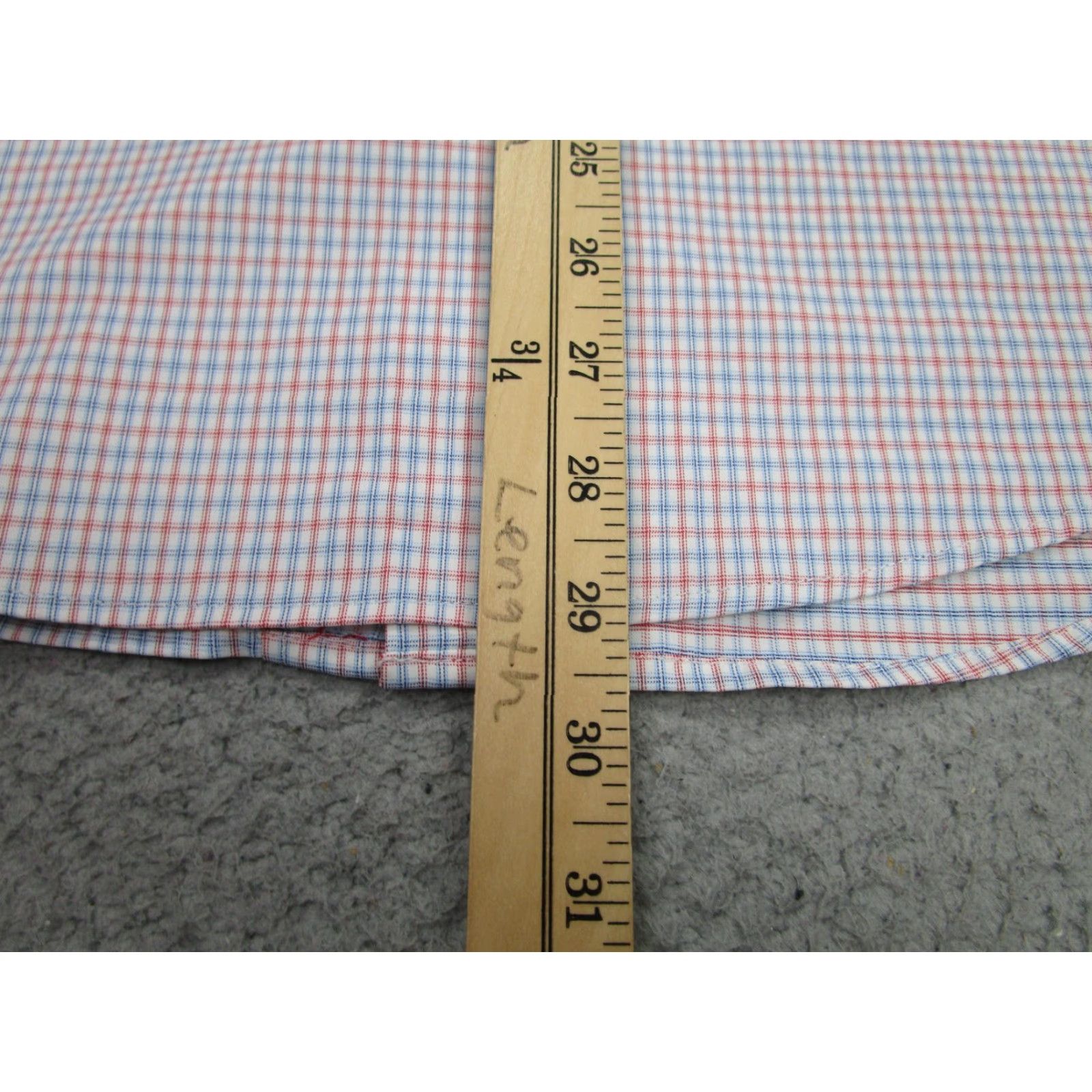 UNTUCKit UNTUCKit Shirt Mens XL White Red Blue Check Long Sleeve Stretch Button Front Size US XL / EU 56 / 4 - 7 Thumbnail