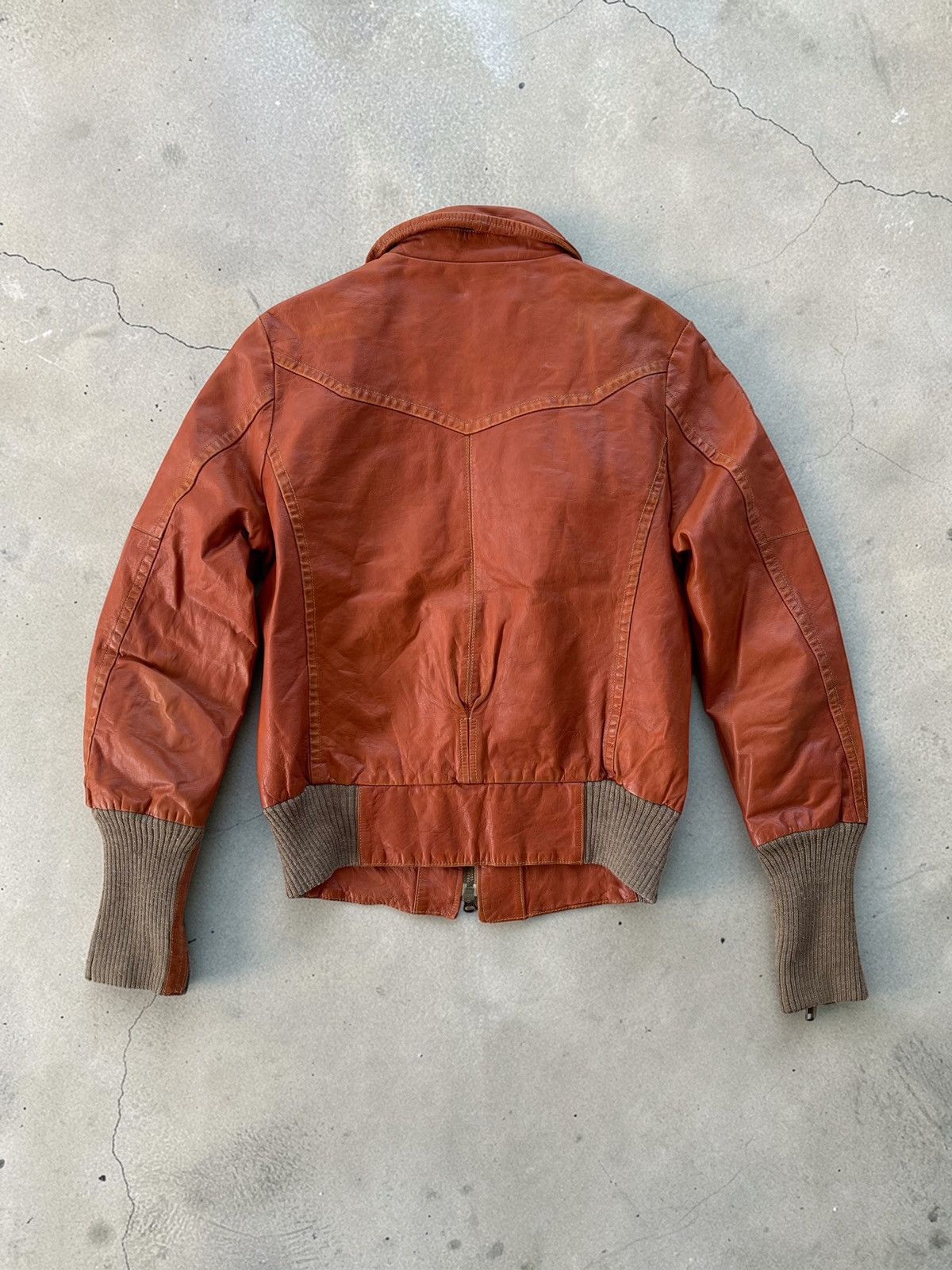 Le Grande Bleu (L.G.B.) 🔥Vintage 2000's daquiperloro Buffalo Leather Jacket Size US S / EU 44-46 / 1 - 2 Thumbnail