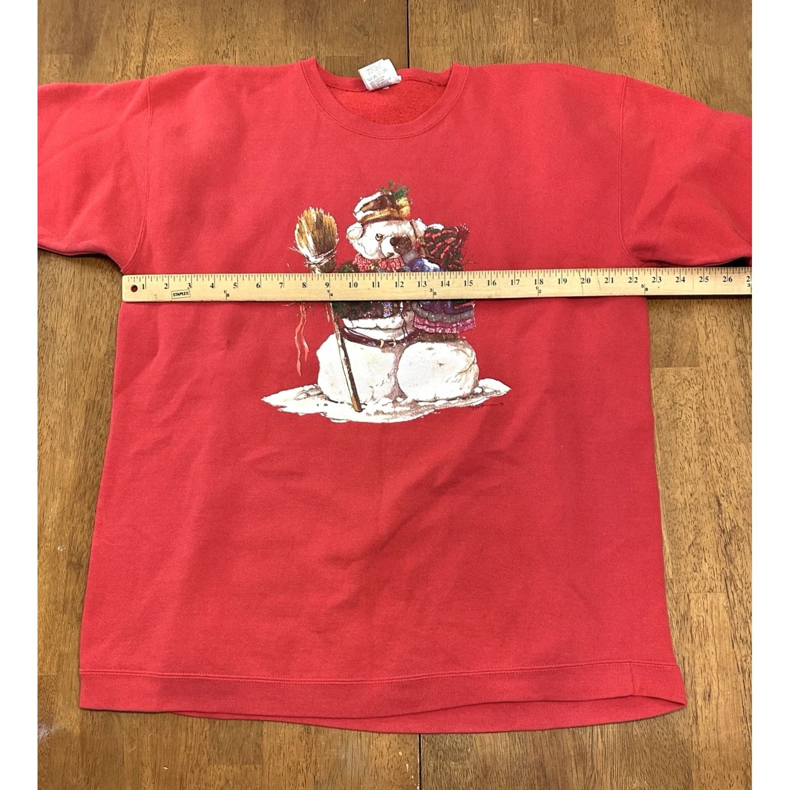 Vintage VINTAGE Maze Christmas Crewneck Sweatshirt Large L Red Muese? Size US L / EU 52-54 / 3 - 6 Thumbnail