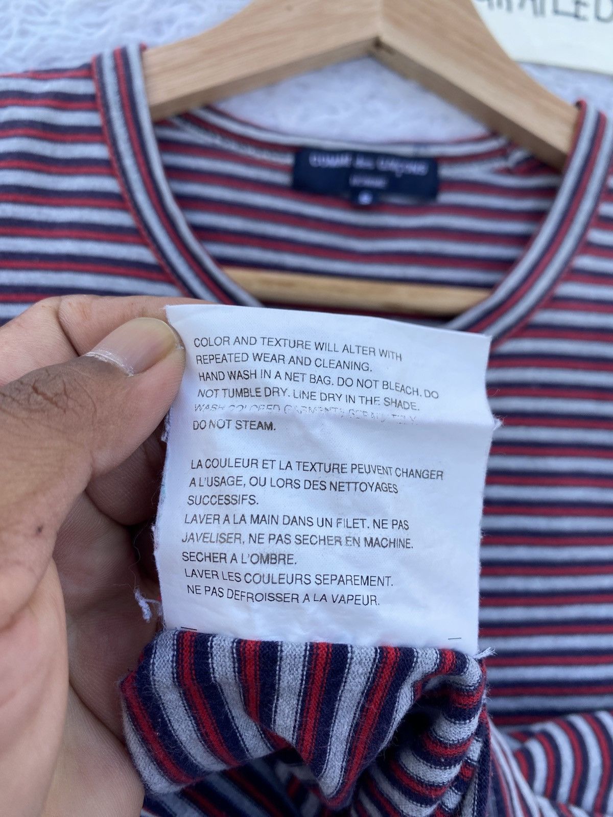 Comme des Garcons Homme Plus Rare AD2006 Comme Des Garcons Homme Stripes Tshirt Size US S / EU 44-46 / 1 - 17 Thumbnail