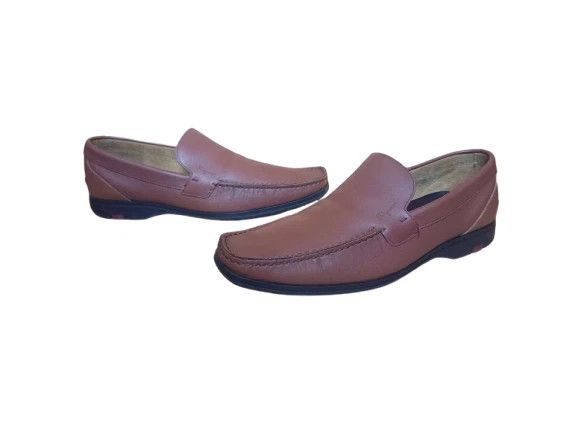 Salvatore Ferragamo Salvatore Ferragamo Men's Leather Loafers Brown 42 EU, 9 US Size US 9 / EU 42 - 1 Thumbnail