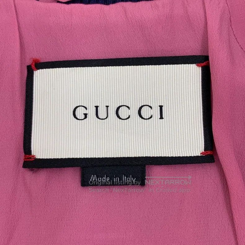 Gucci Gucci Red flower butterfly embroidery mulberry silk stand- Size US XXS / EU 40 - 5 Thumbnail