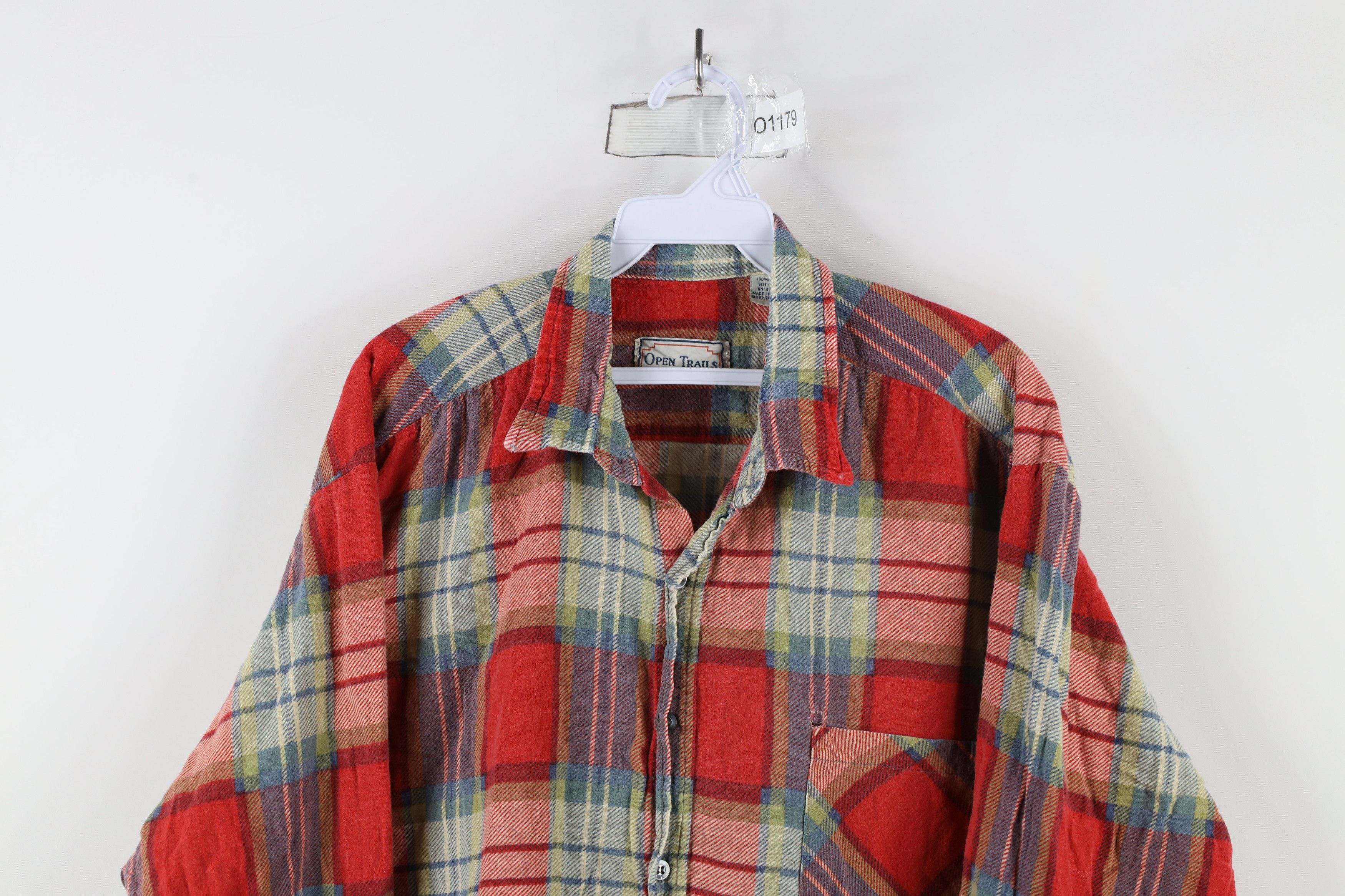 Vintage Vintage 90s Streetwear Flannel Collared Button Shirt Plaid Size US XXL / EU 58 / 5 - 2 Thumbnail