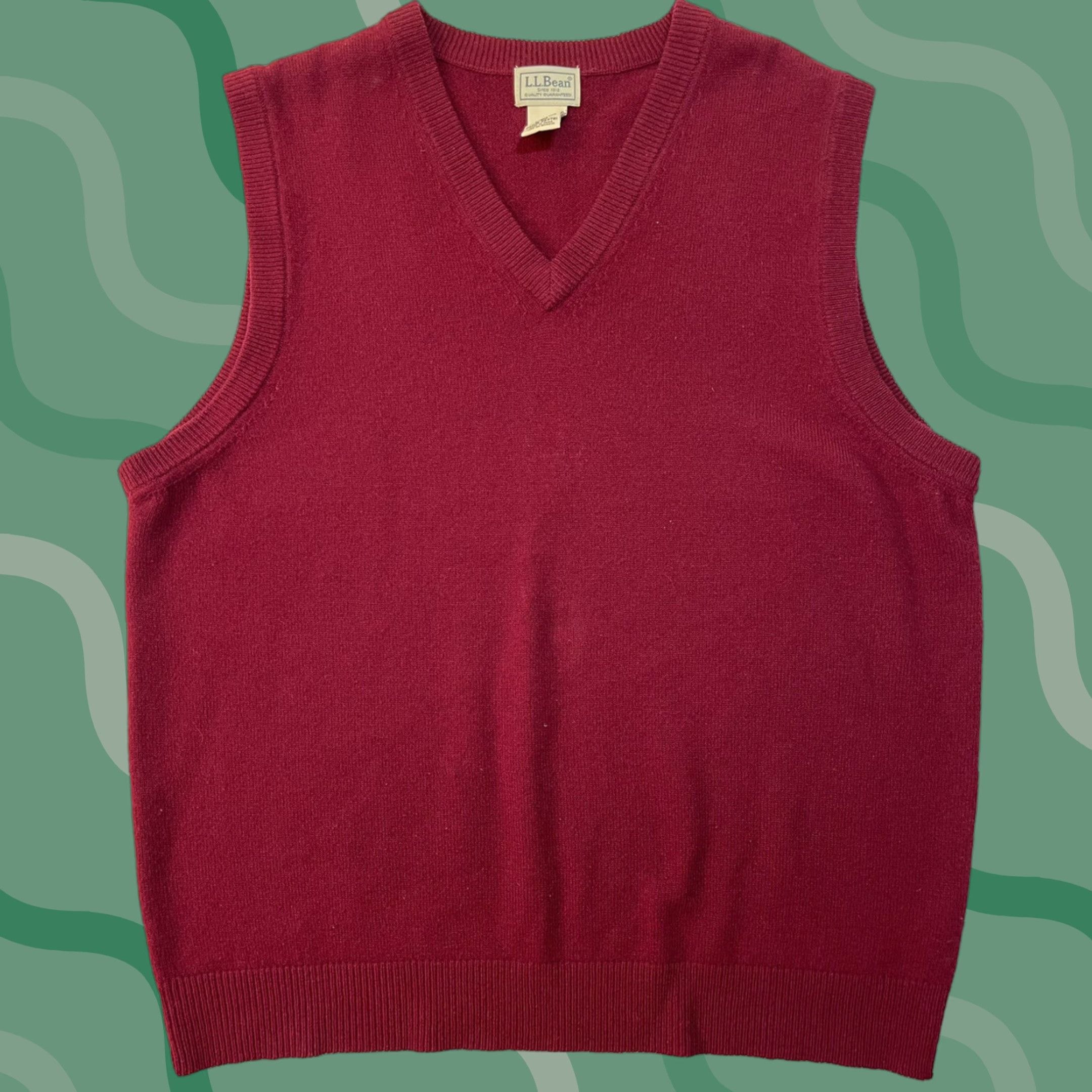 Vintage VINTAGE LL Bean Wool Sweater Vest Classic Red Outdoor Hiking Sz L Mens Size US L / EU 52-54 / 3 - 1 Thumbnail