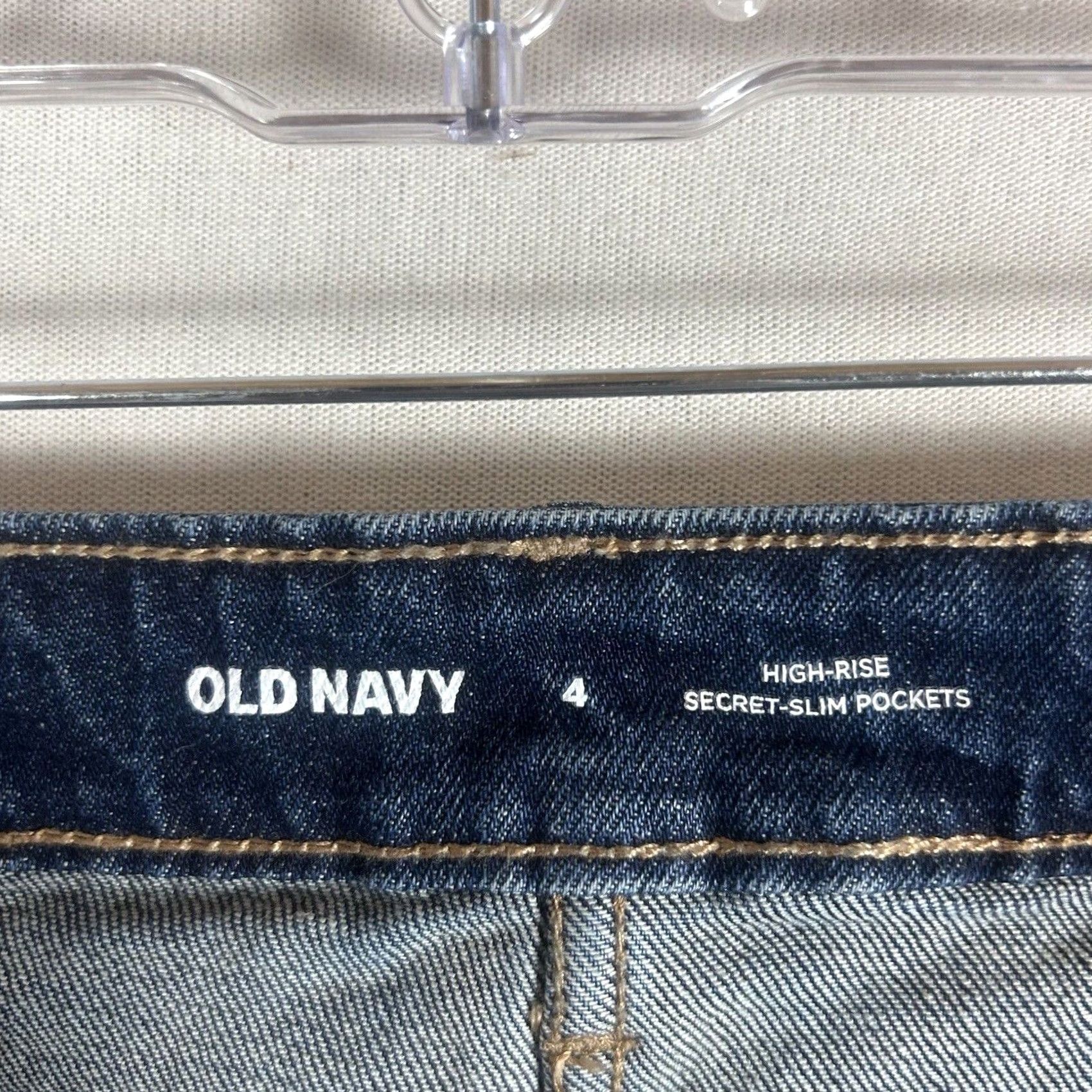 Old Navy Old Navy High Rise Denim Skirt Womens Size 4 A-Line Button Medium Wash Blue Denim Skirt Women Short Adjustable Fit Size 27" / US 4 / IT 40 - 2 Thumbnail