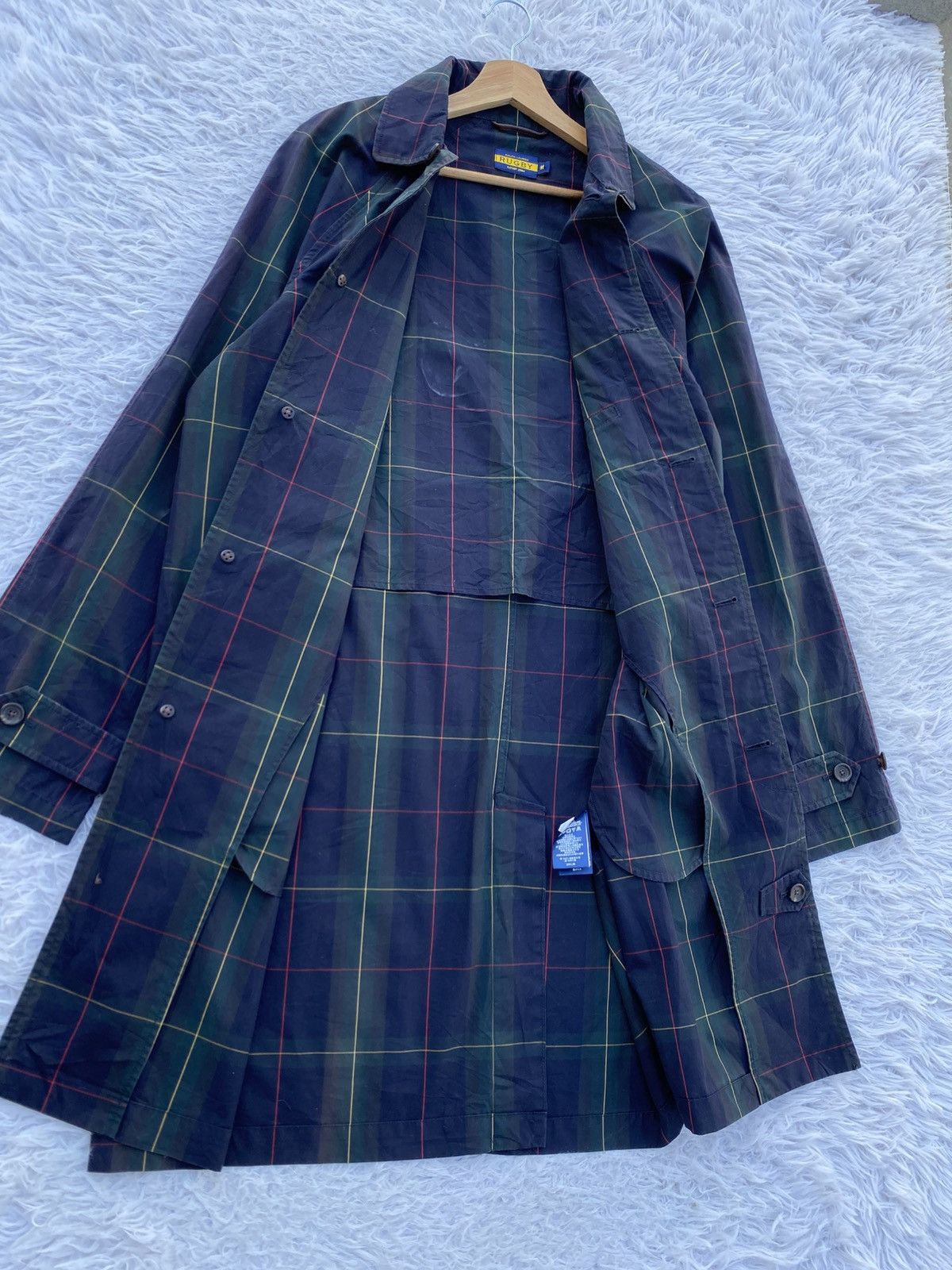 Ralph Lauren Vintage Polo Ralph Lauren Plaid Waxed Twill Balmacaan Coat Size US M / EU 48-50 / 2 - 7 Thumbnail