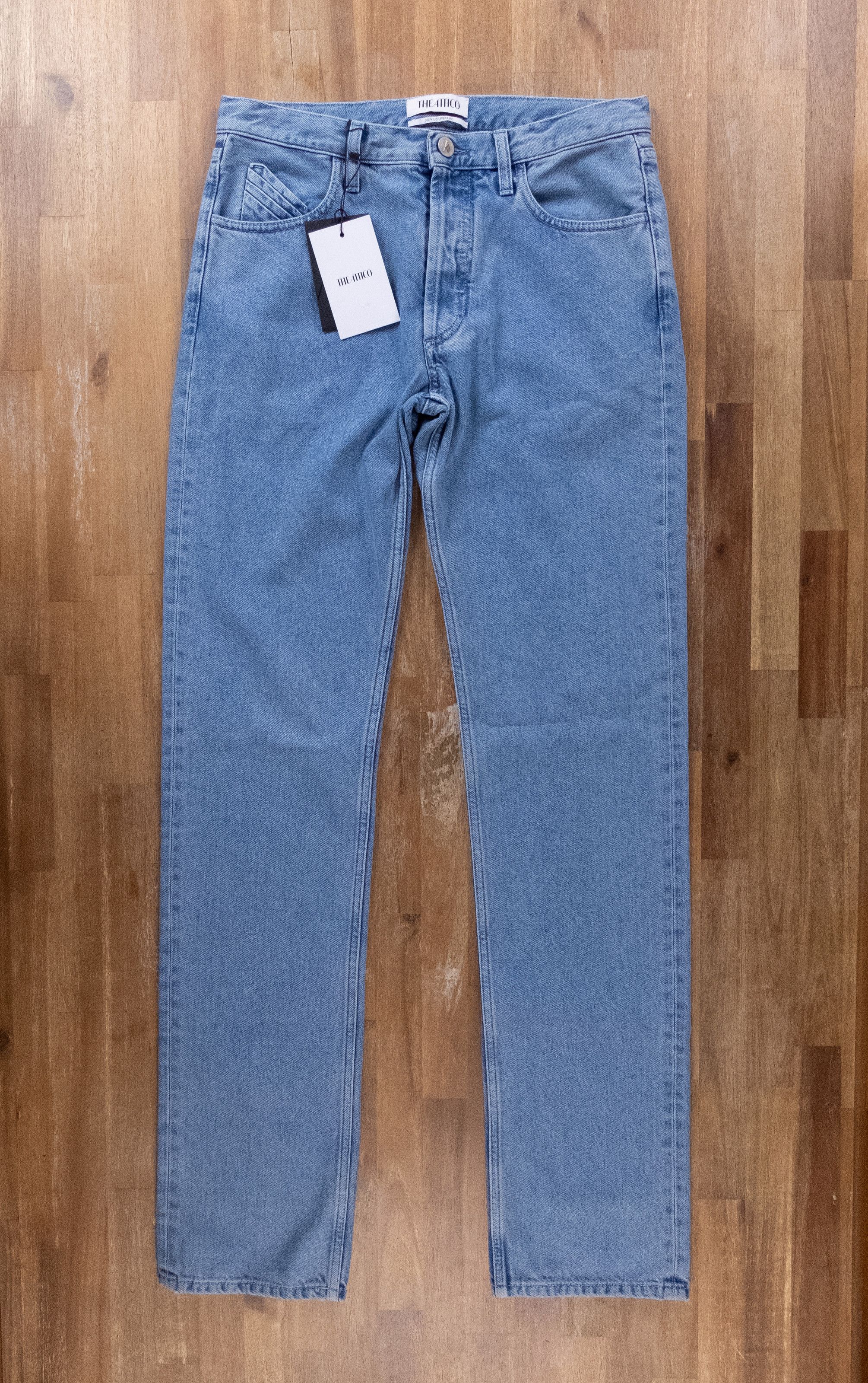 The Attico THE ATTICO light blue boyfriend jeans 26 authentic NWT Size 26" / US 2 / IT 38 - 4 Thumbnail