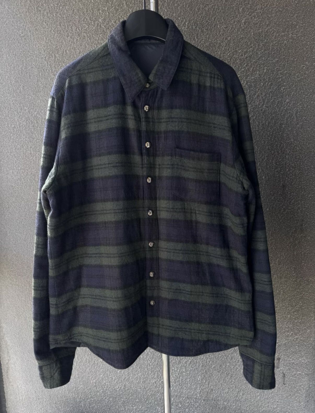 Chrome Hearts Chrome Hearts Reversible Plaid Shirt Cotton Light Jacket Size US L / EU 52-54 / 3 - 1 Thumbnail
