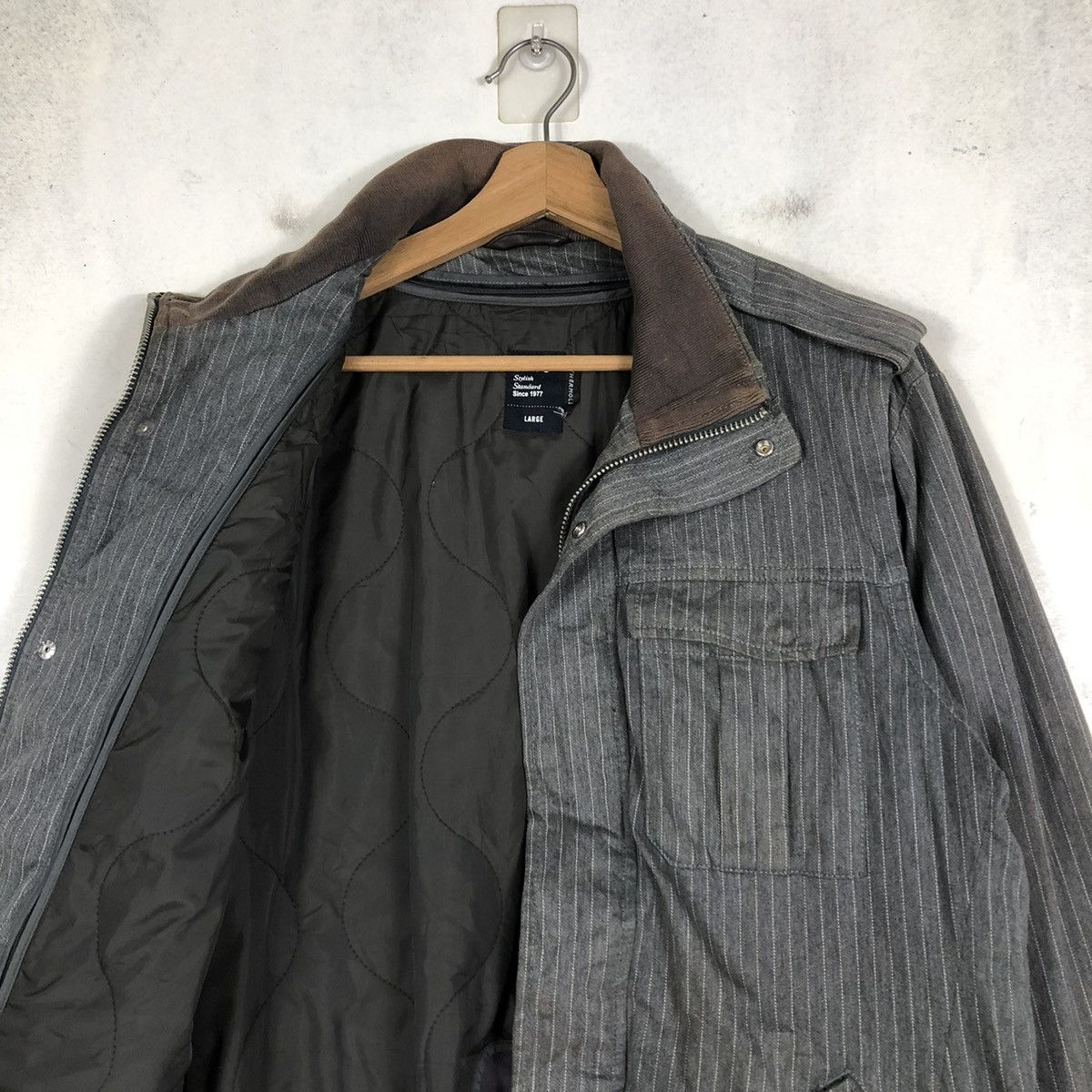 Japanese Brand VINTAGE HICKORY CHORE JACKET SHIPS JAPAN CARGO MULTI POCKET Size US L / EU 52-54 / 3 - 13 Thumbnail