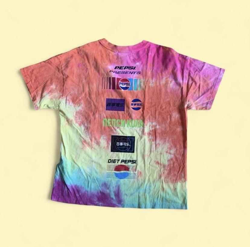 Forever 21 × Pepsi Tie-dye Pepsi multi-color short sleeve tee Size L / US 10 / IT 46 - 2 Thumbnail