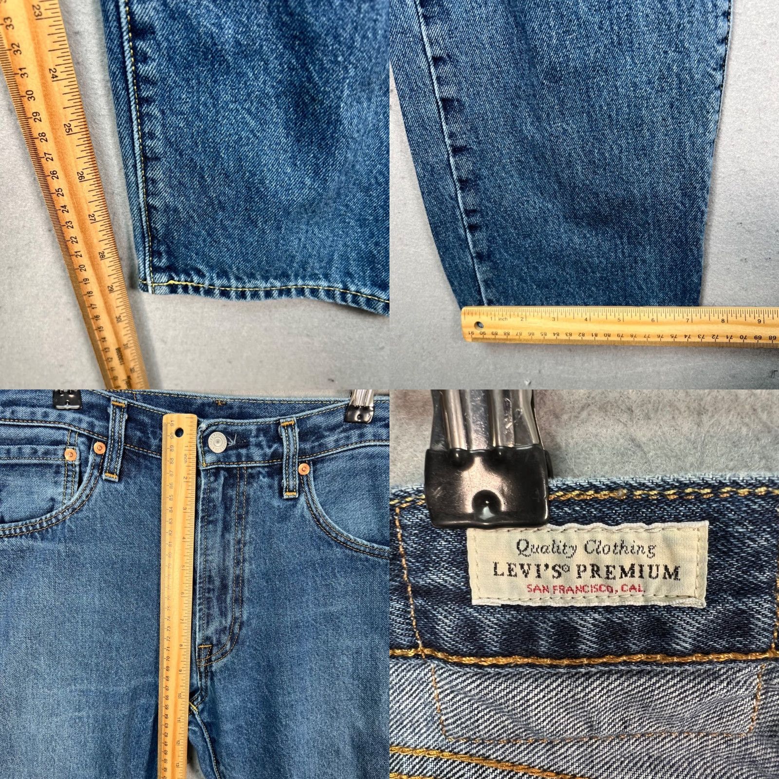 Levi's Levi's 551Z Jeans Mens 31 x 30 Straight Blue Denim Cotton Hemp Blend Denim 5-Pocket Regular Adult Mens Jeans Size US 31 - 8 Thumbnail