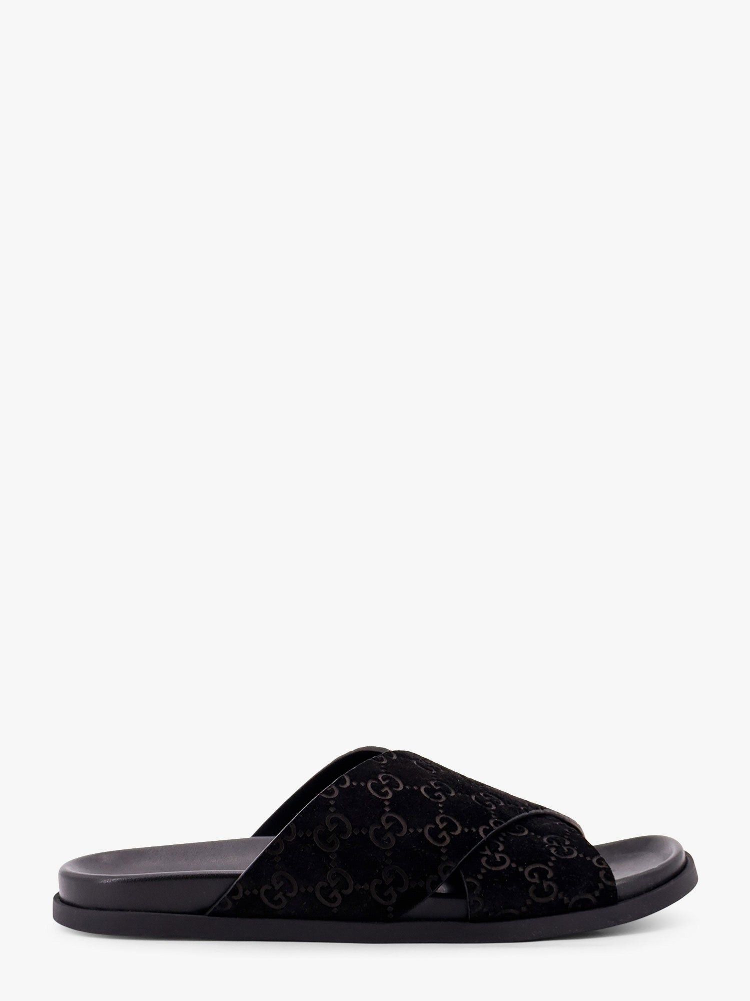 サンダル Gucci Leather Slides With All-Over Gg Motif Gucci Leather Slides With All-Over Gg Motif | Grailed