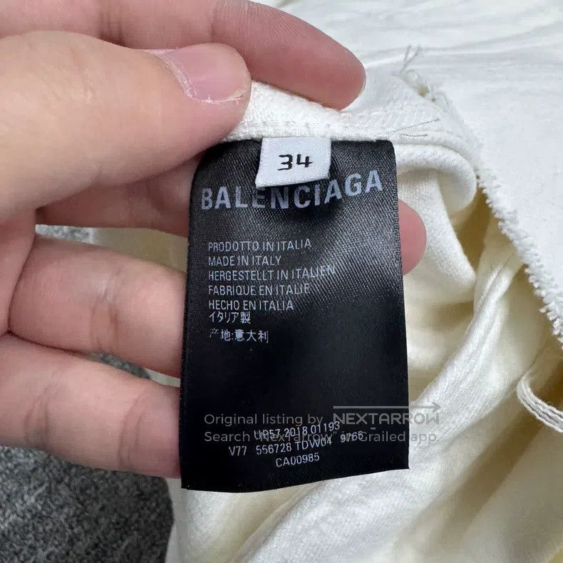 Balenciaga Balenciaga Collar Embroidered Letter Denim Jacket Size XXS / US 00 / IT 34 - 3 Thumbnail