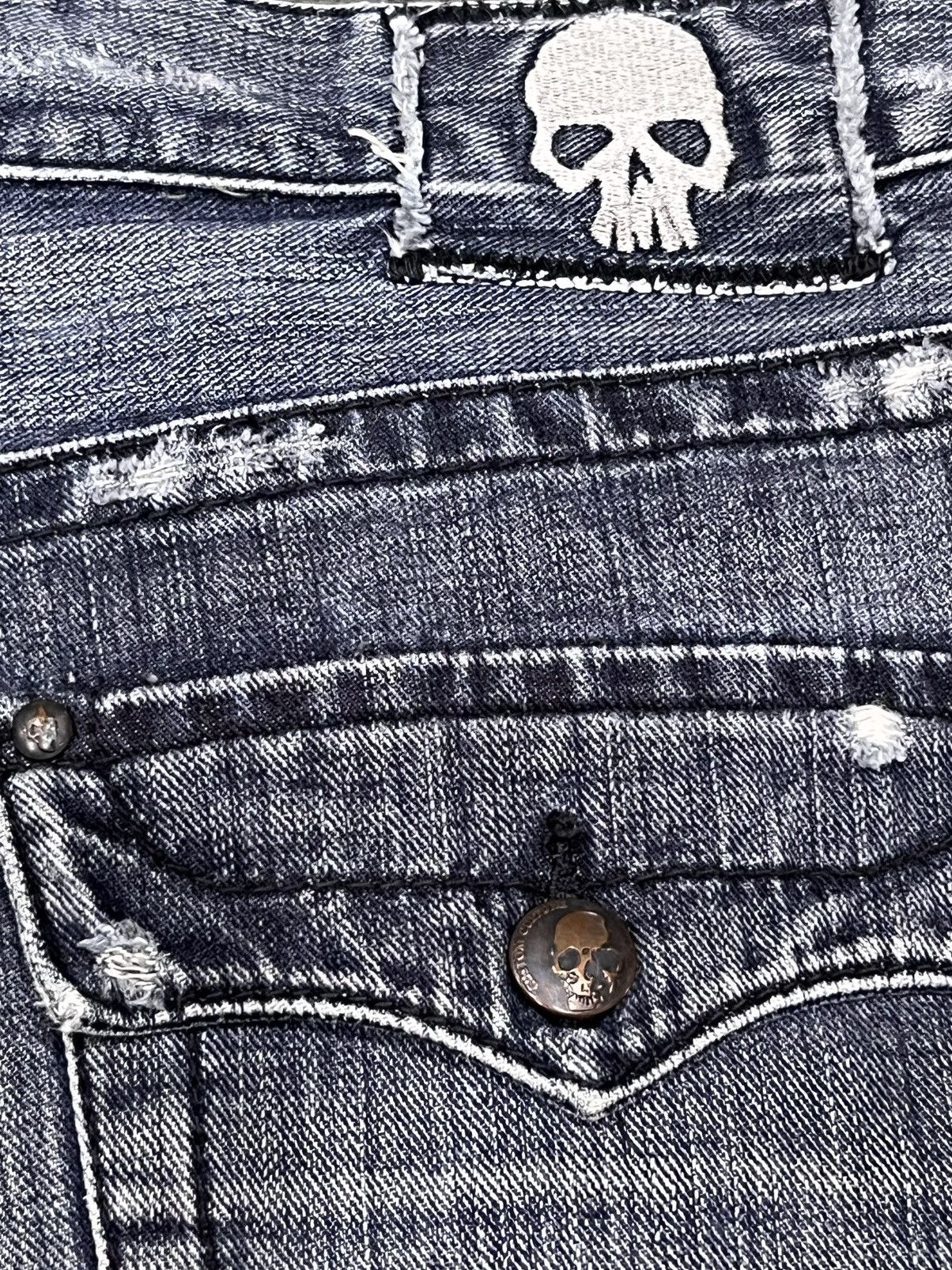Seditionaries 💀Seditionaries Punk Skulls Embroidery Distressed Flare Size US 32 / EU 48 - 12 Thumbnail