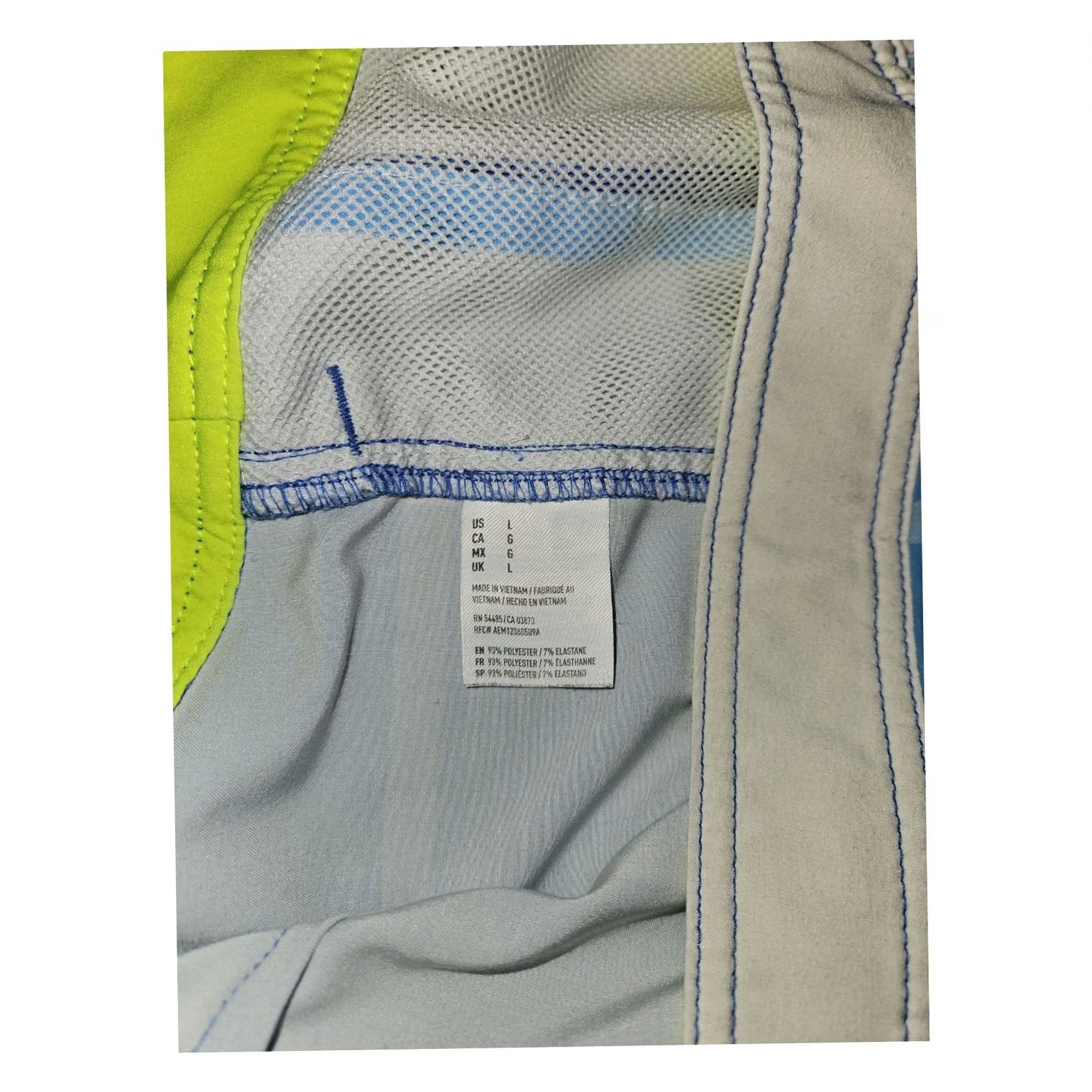 American Eagle Outfitters VINTAGE American Eagle Outfitters Swim Trunks Men Large Blue Check Zip Pocket Drawstring Preppy Size ONE SIZE - 2 Thumbnail