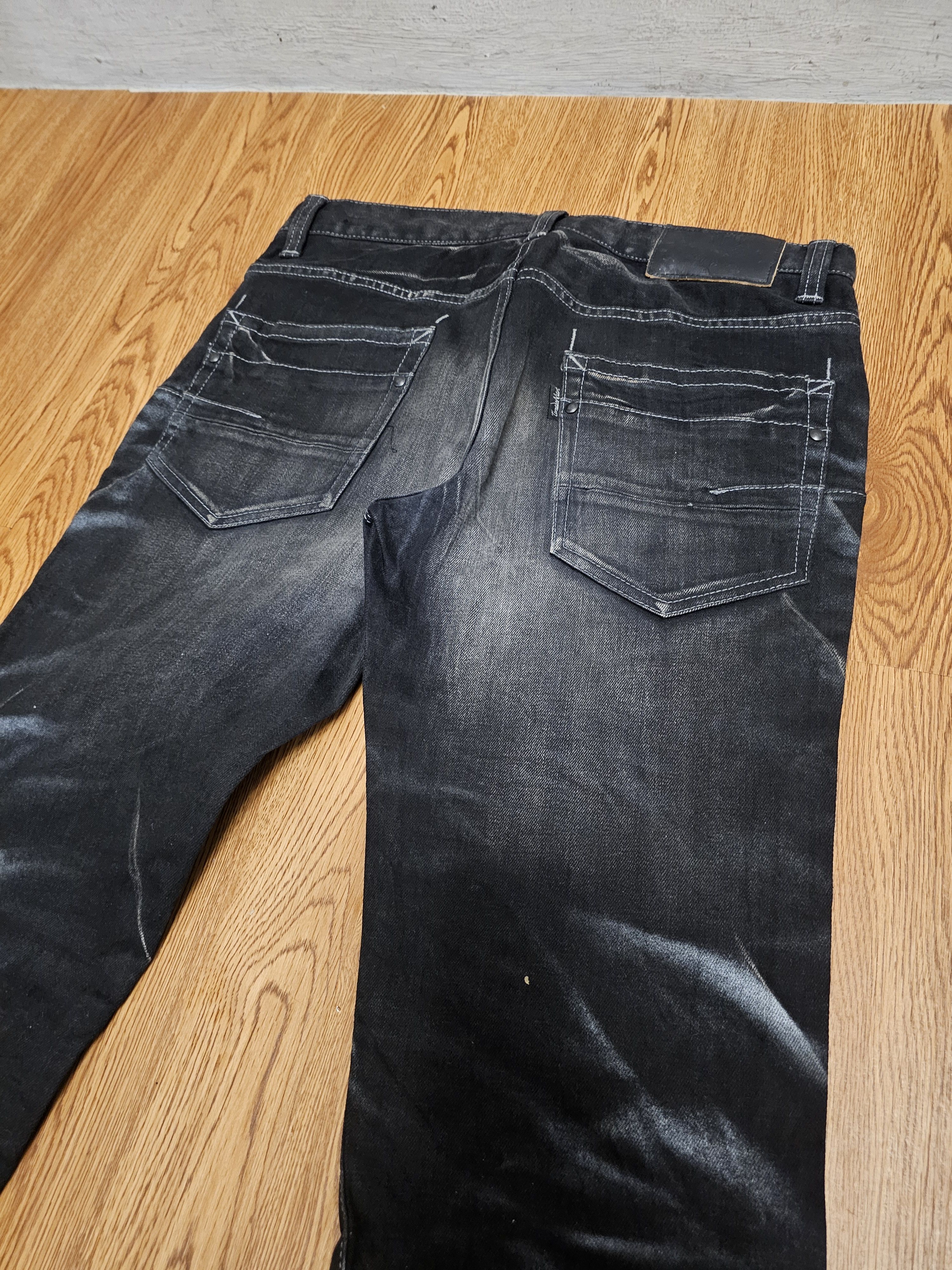 Tornado Mart Tornado Mart Silver Clawed Marks Flared Jeans Size US 30 / EU 46 - 4 Thumbnail