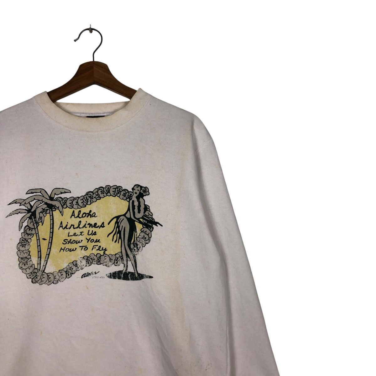 Japanese Brand 📌Vintage Sweatshirt Aloha Airlines Big Logo Design Size US M / EU 48-50 / 2 - 7 Thumbnail