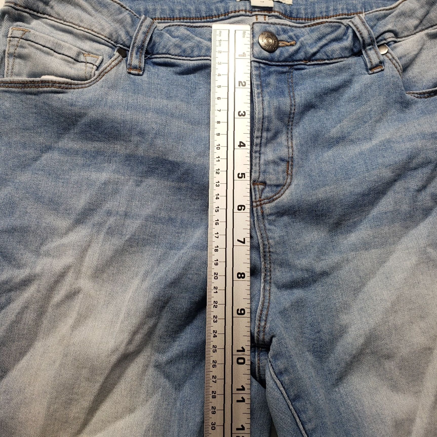 Denime Simply Noelle Jeans Skinny Pants Adult Women's Size 12 Blue Denim Stretch Regular Size 34" / US 12 / IT 48 - 5 Thumbnail