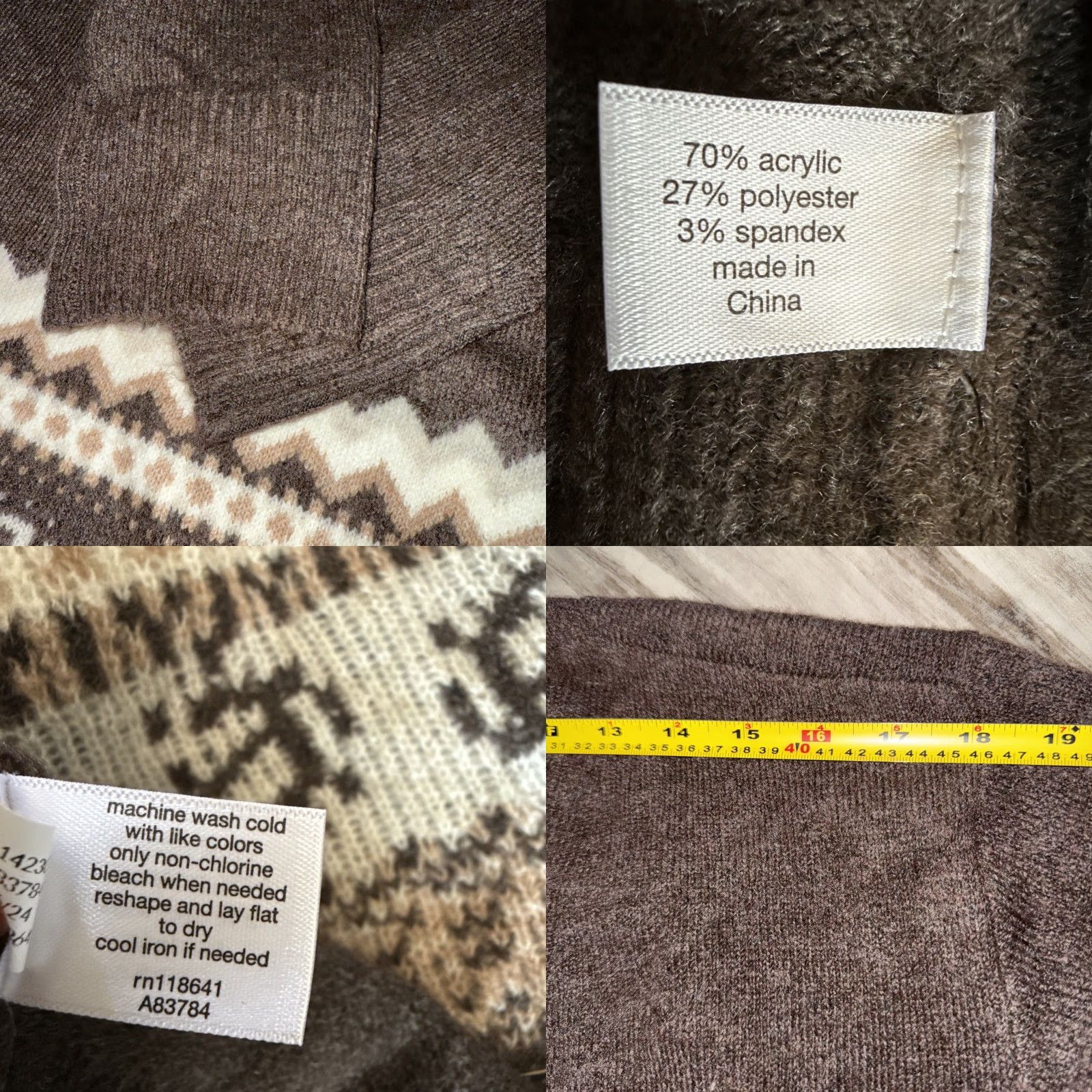 Vintage Lane Bryant Brown Fall open front duster cardigan Sweater 22/24 Plus Womens Bohemian Cozycore Cardigan Women Winter Fall Open Front Duster 22/24 Mens? Size 3XL / US 20-22 - 8 Thumbnail