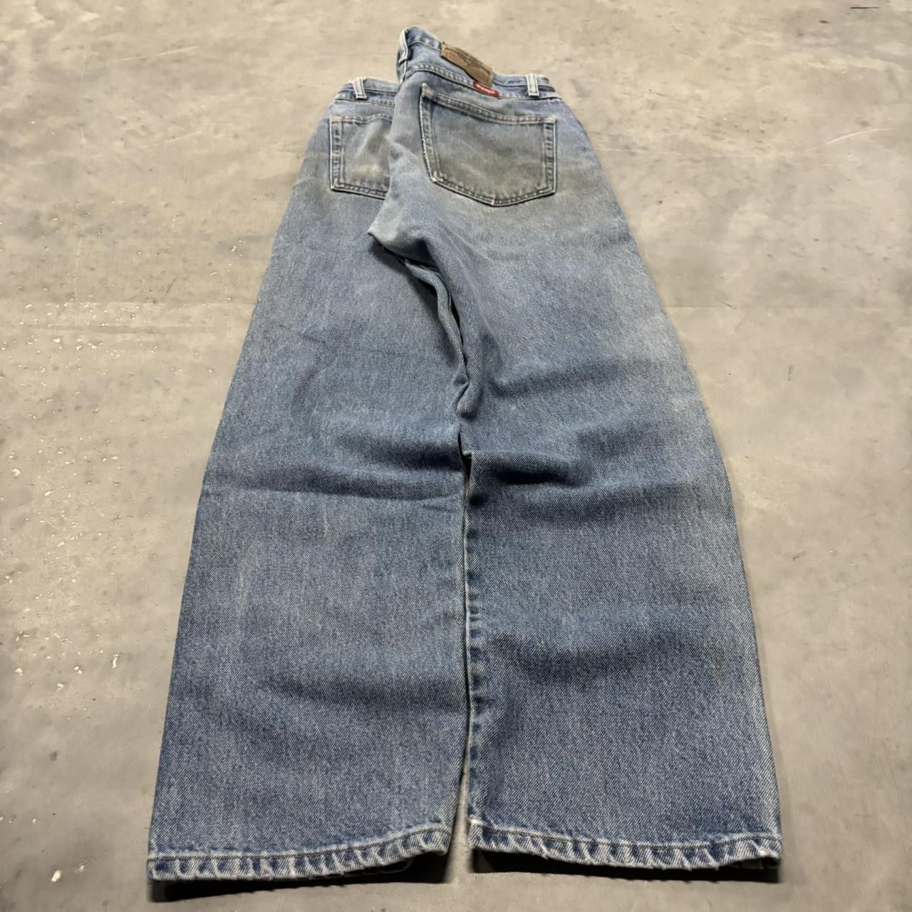 Japanese Brand × Vintage Crazy Vintage Y2K/2000s Grunge Medium Wash Workwear Denim Jeans! Size US 31 - 4 Thumbnail