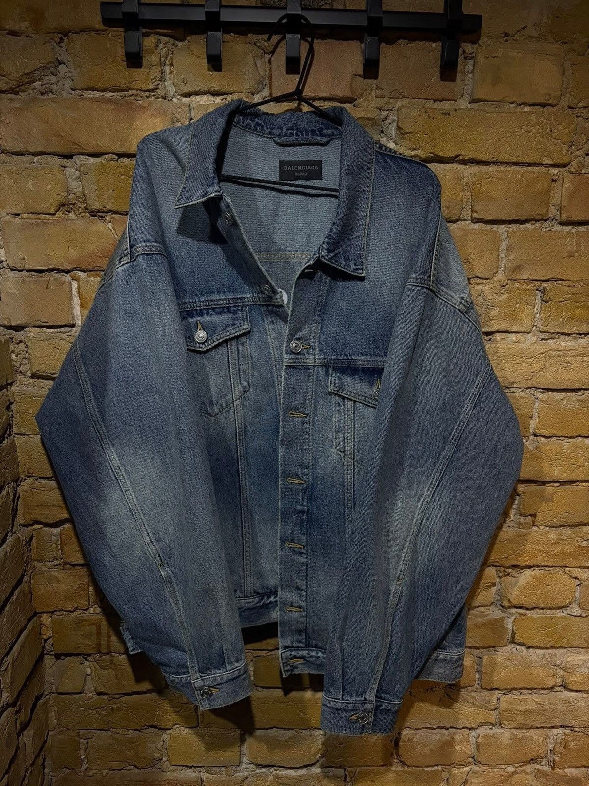 Balenciaga Gaffer logo denim jacket Size US XL / EU 56 / 4 - 2 Thumbnail