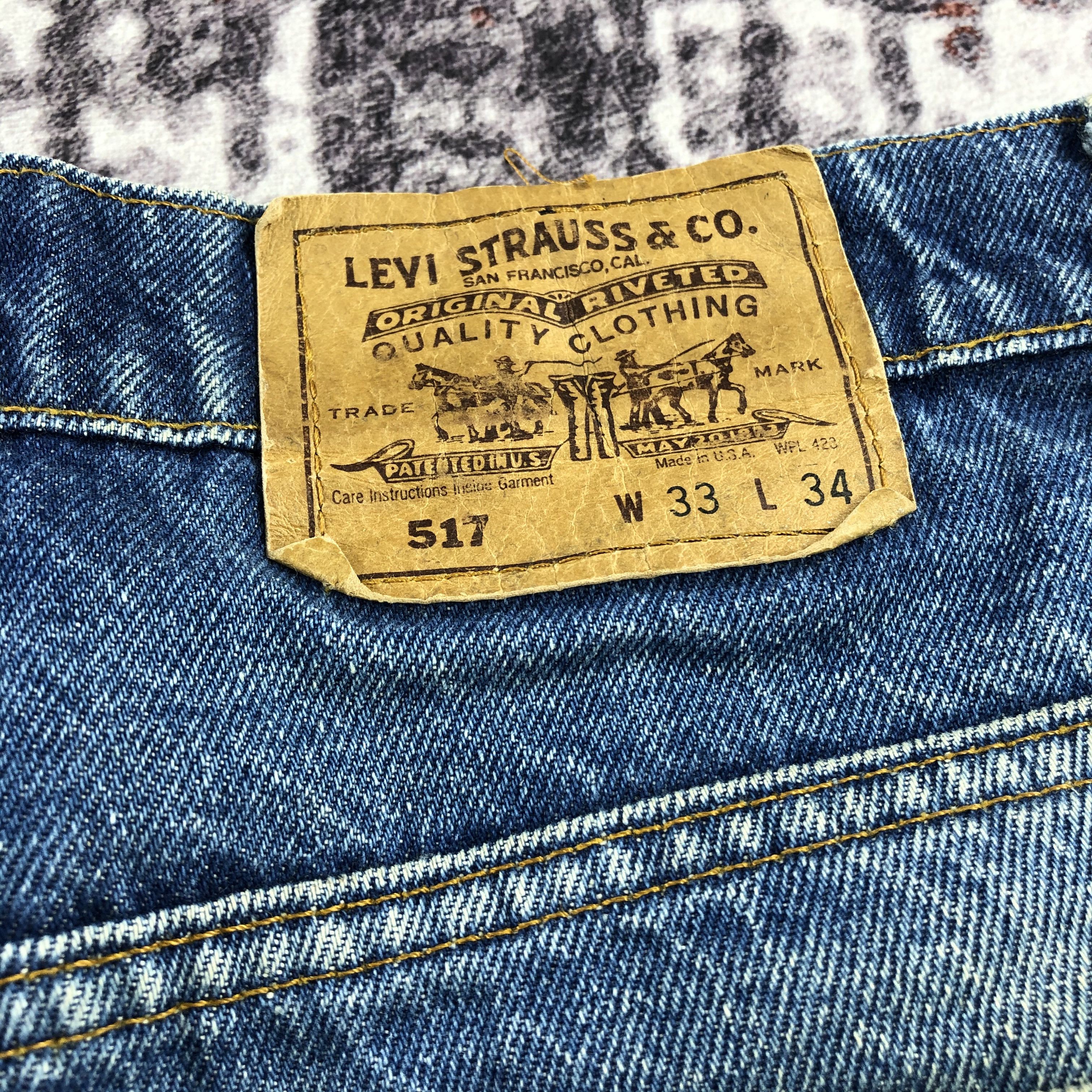 Levi's × Vintage 90s Vintage Blue Wash Levis 517 Flare Jeans-JM2209 Size US 34 / EU 50 - 6 Thumbnail