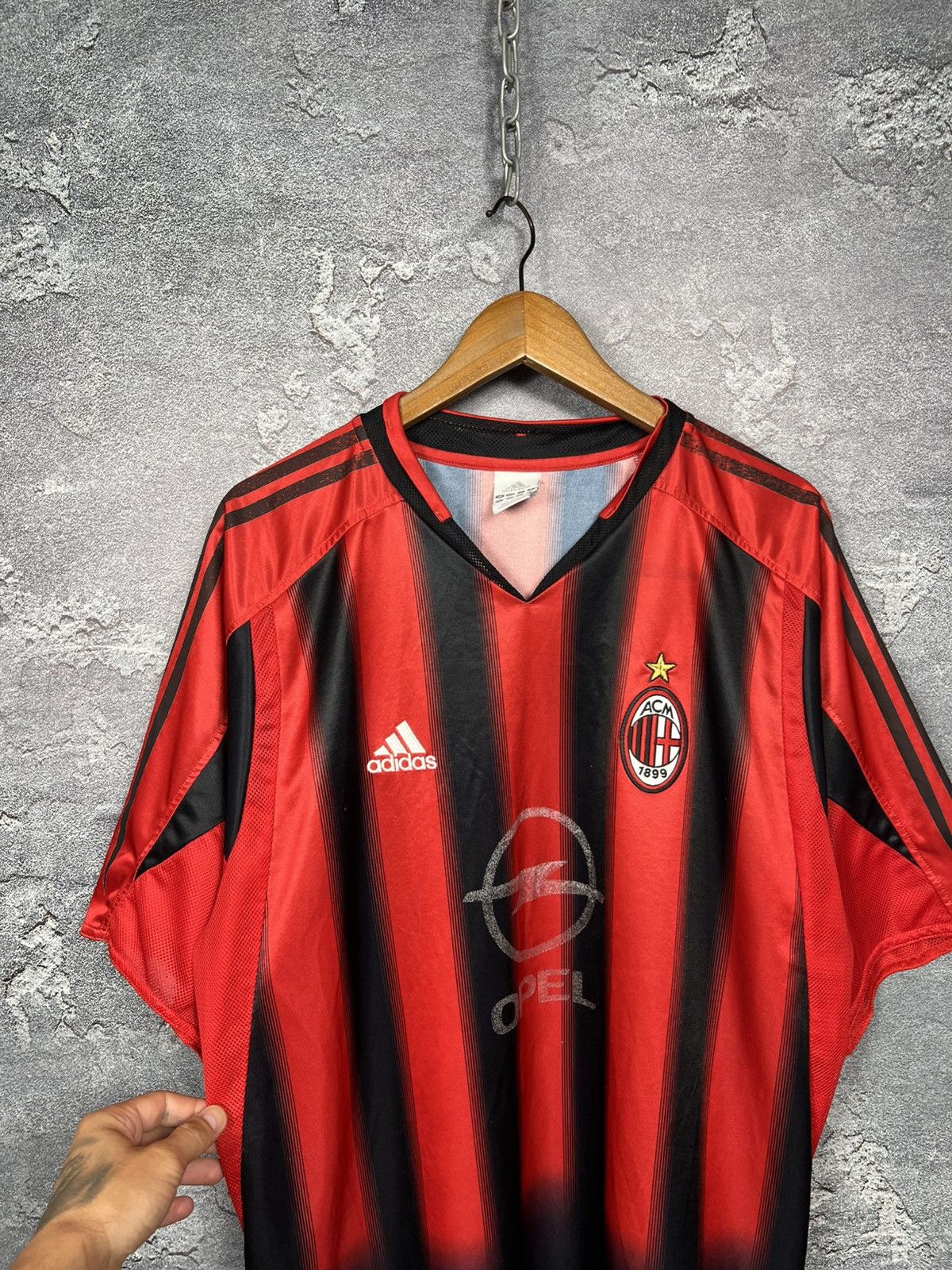 Adidas Adidas Vintage AC Milan 2004 Opel Jersey T-shirt Size US XL / EU 56 / 4 - 2 Thumbnail