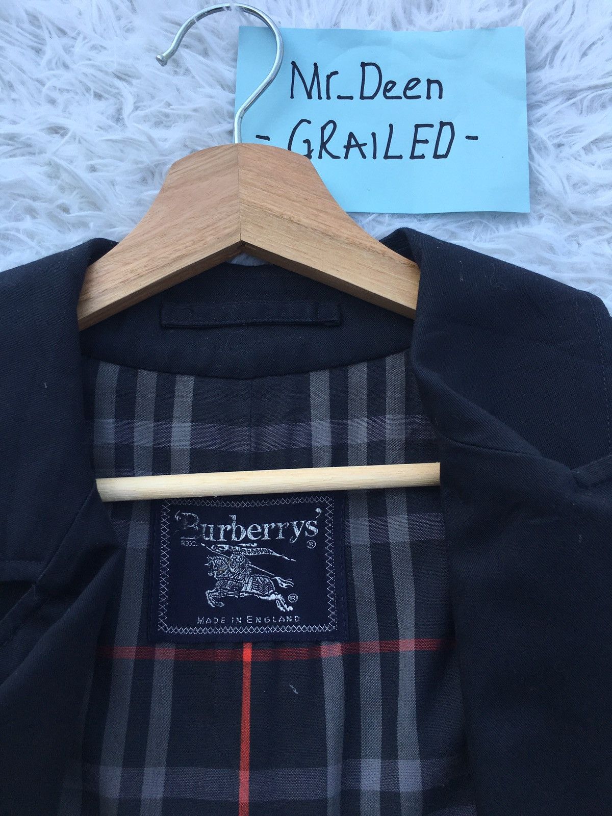 Burberry Rare Vintage Blueberry Long Coat Checkered Size S / US 4 / IT 40 - 8 Thumbnail