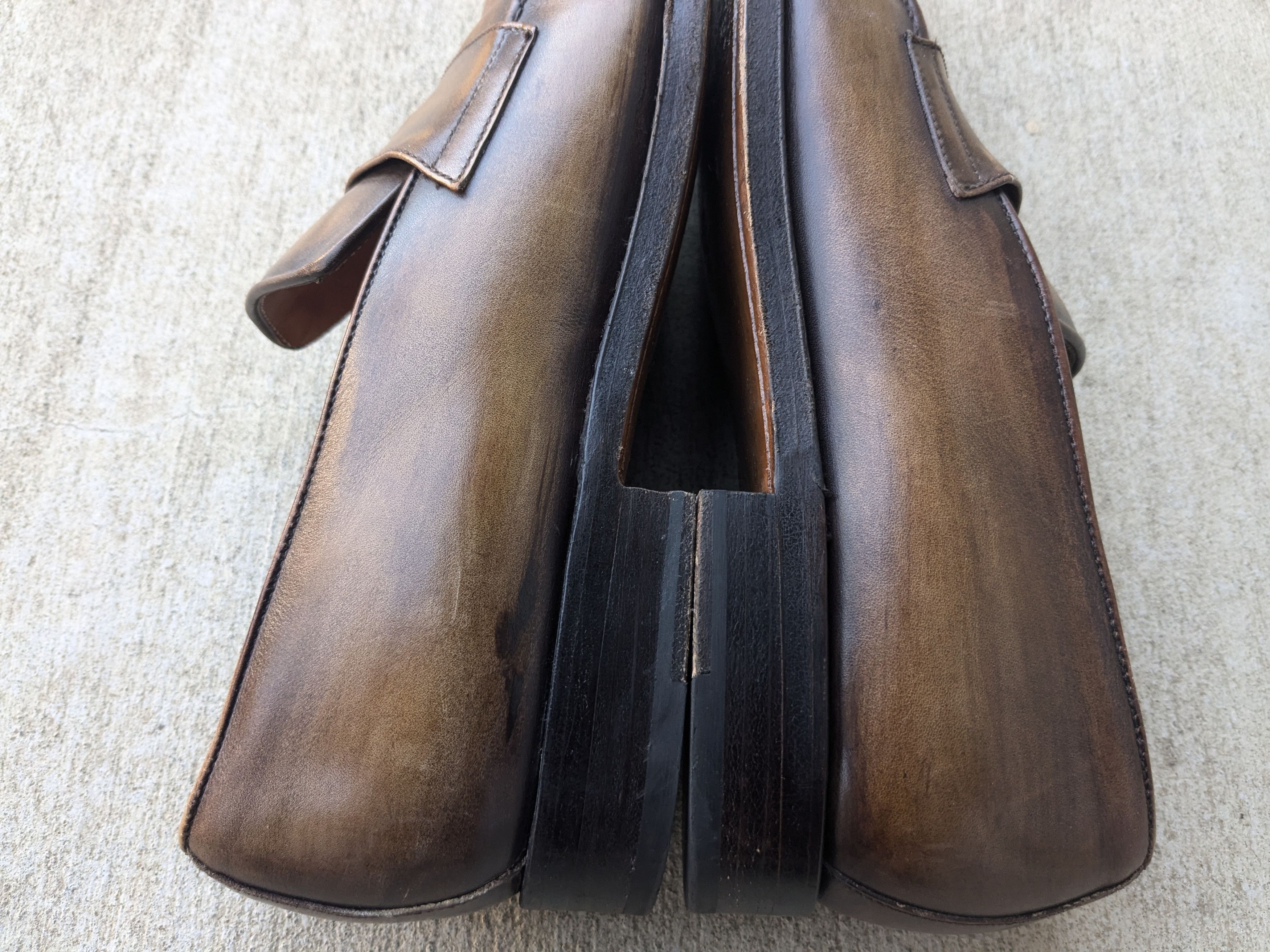 Berluti Markowski Penny Loafers Brown Leather 9 Patina Burnished Size US 9 / EU 42 - 8 Thumbnail