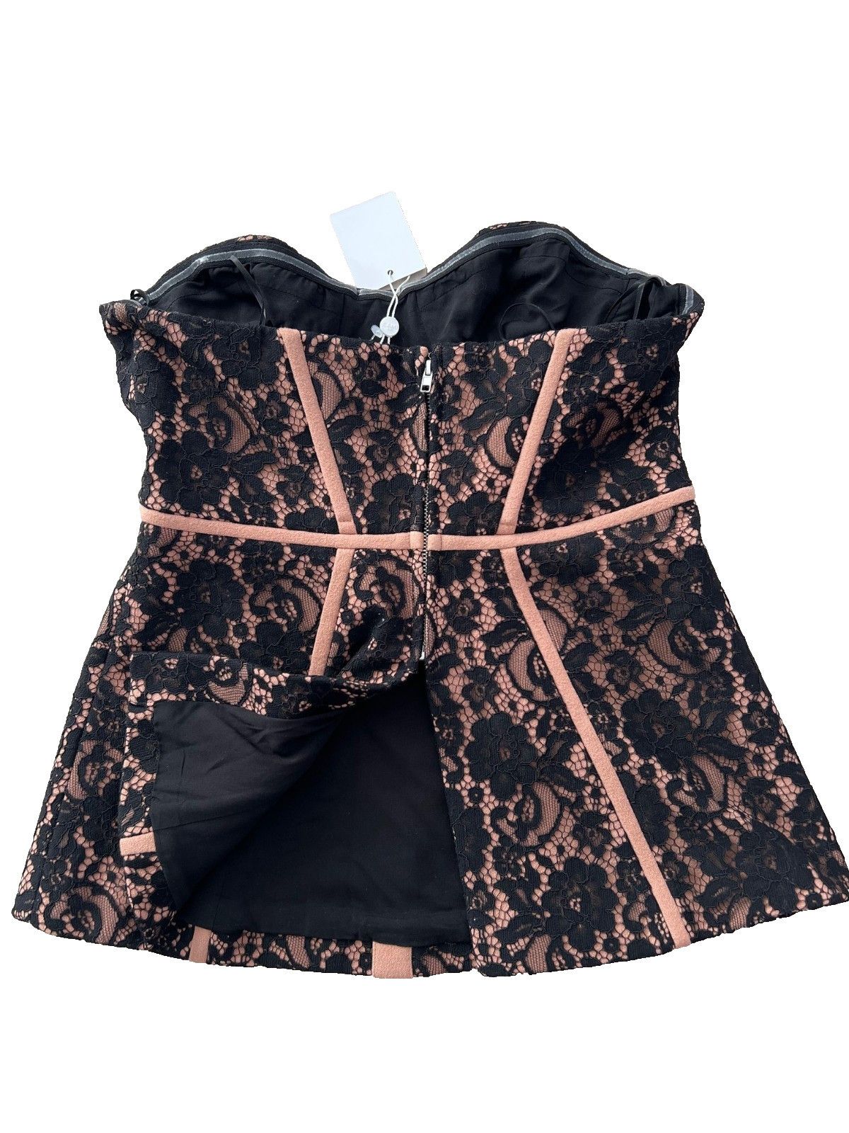 CAMI NYC CAMI NYC Vega Lace Floral Zip Corset Top ( 4 ) Size XS / US 0-2 / IT 36-38 - 6 Thumbnail