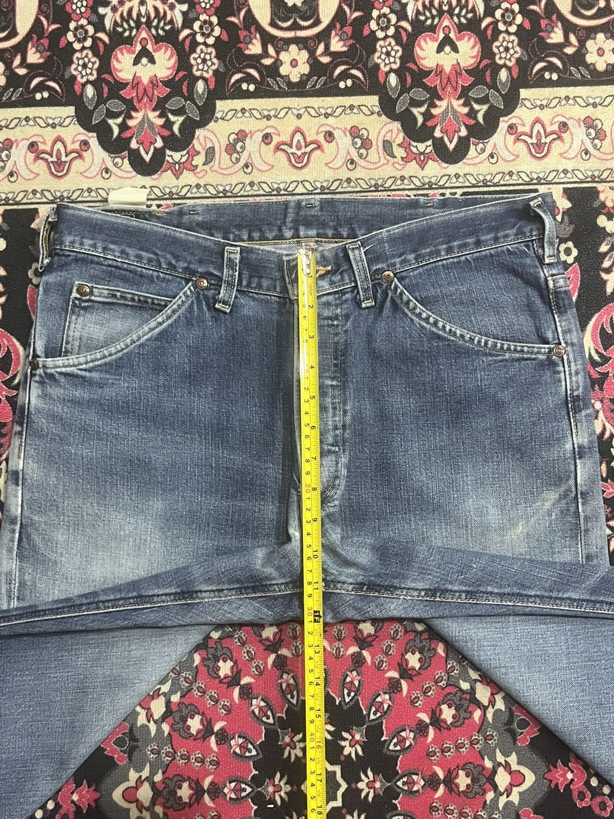 Vintage Vintage Lee Rider Union Made Sanforized Half Selvedge Jeans Size US 34 / EU 50 - 17 Thumbnail