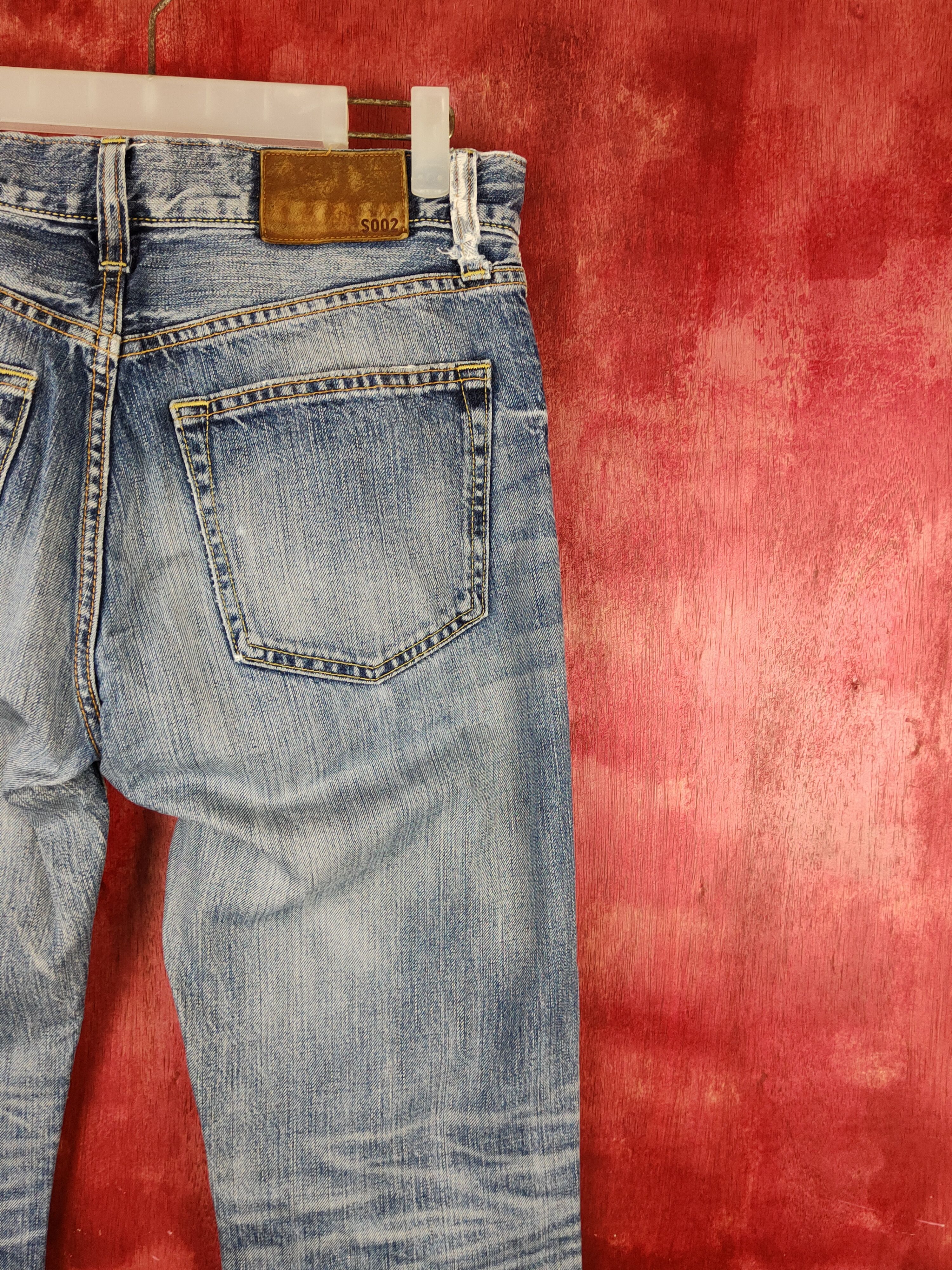 Japanese Brand Uniqlo Blue Faded Distressed Ripped Jeans #S1677 Size US 32 / EU 48 - 11 Thumbnail