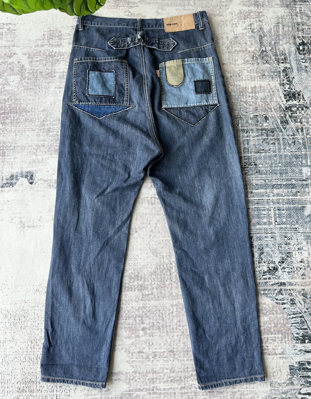 Ne-Net Issey Miyake By Ne-net Patchwork Jeans Size US 29 - 2 Thumbnail